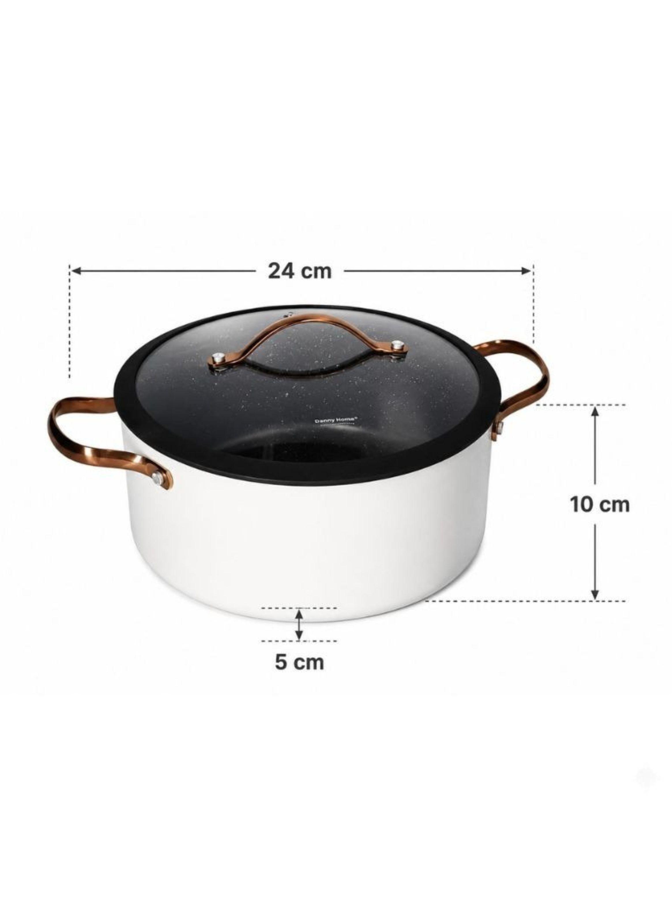 Olla Cacerola Antiadherente Con Tapa 24 Cm-2