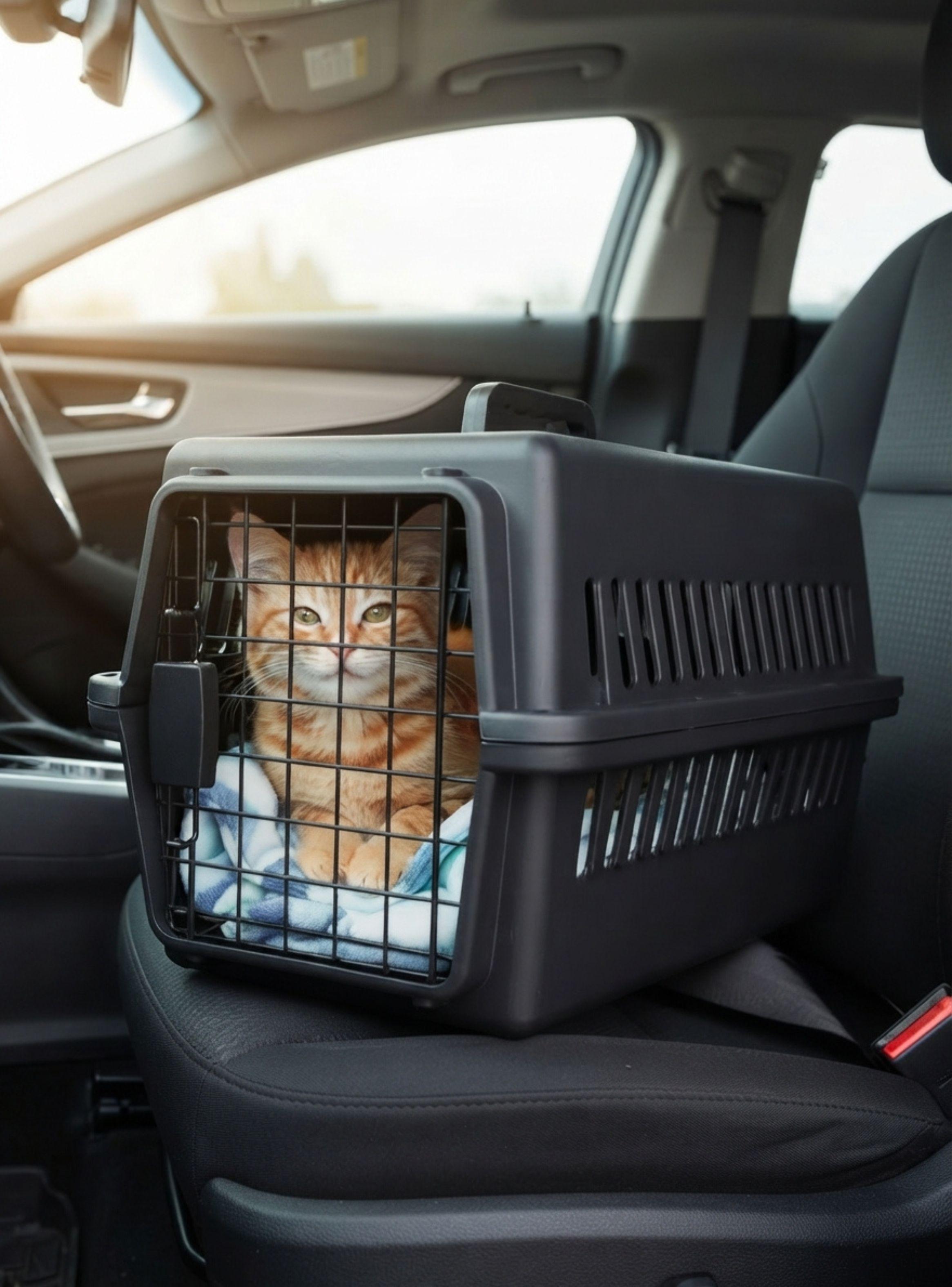 Jaula De Transporte Para Perros Gatos Caja Canil Plástico Negro-4