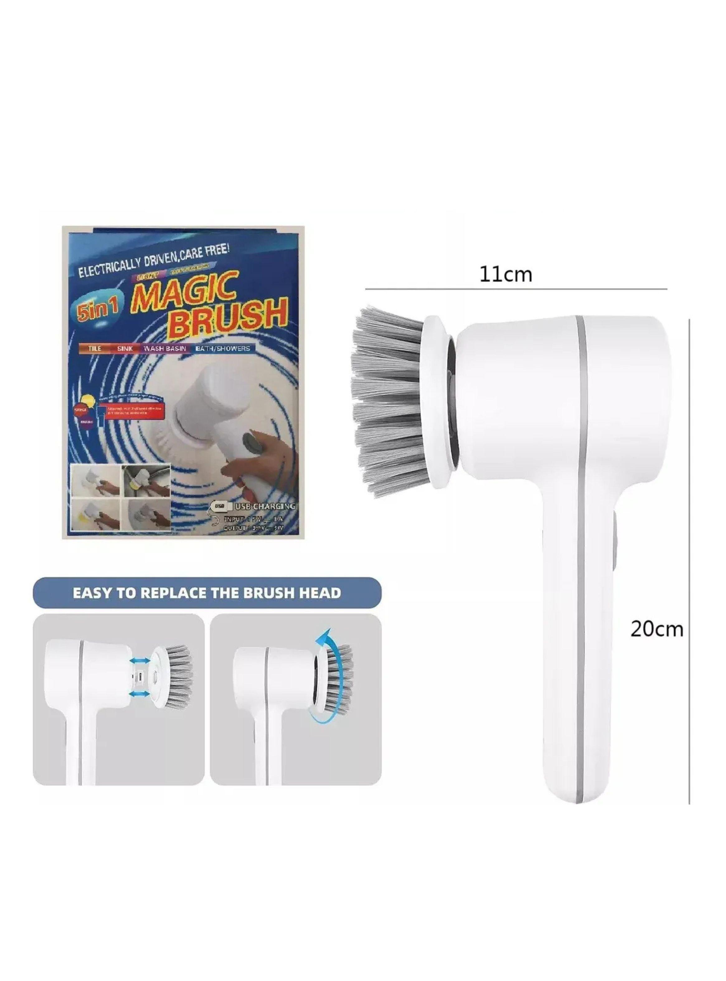 Cepillo Electrico Limpieza Giratorio Magic Brush 5 En 1-2