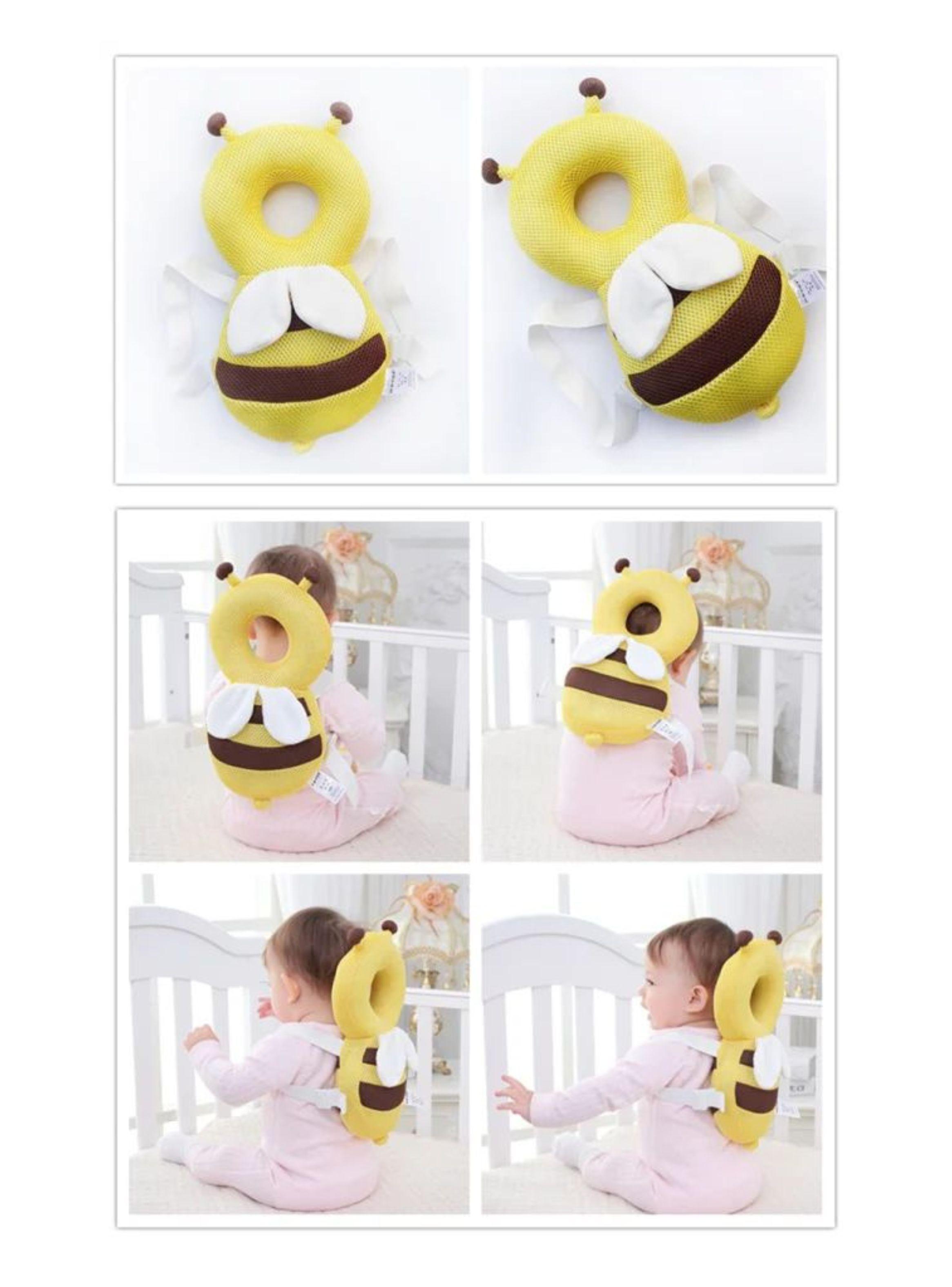 Mochila Cojin Protector Cabeza Bebe Anticaidas Abeja-4