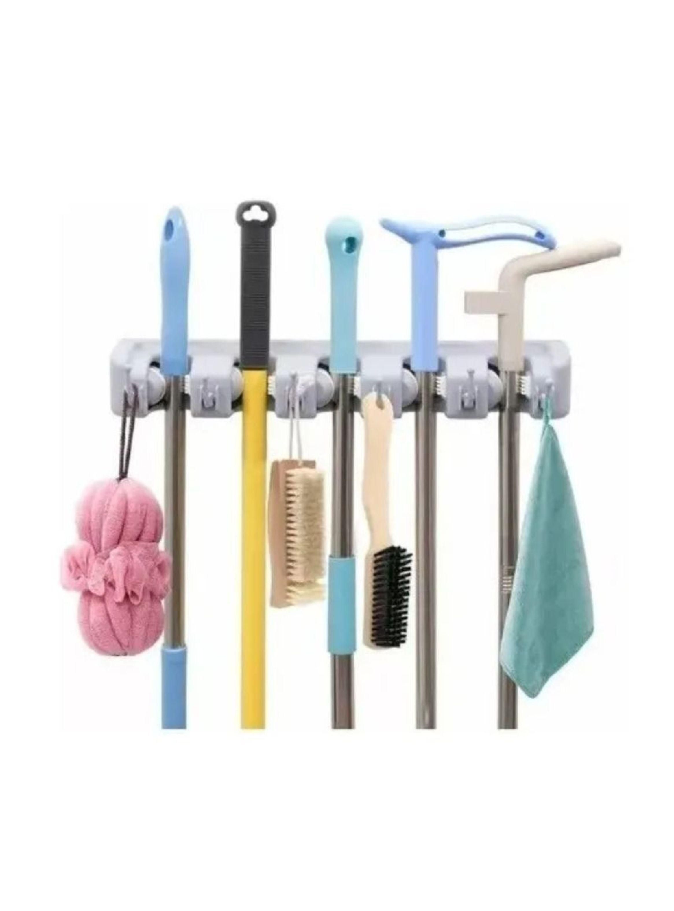 Porta Escobas Organizador Colgador De Pared Multiuso-3