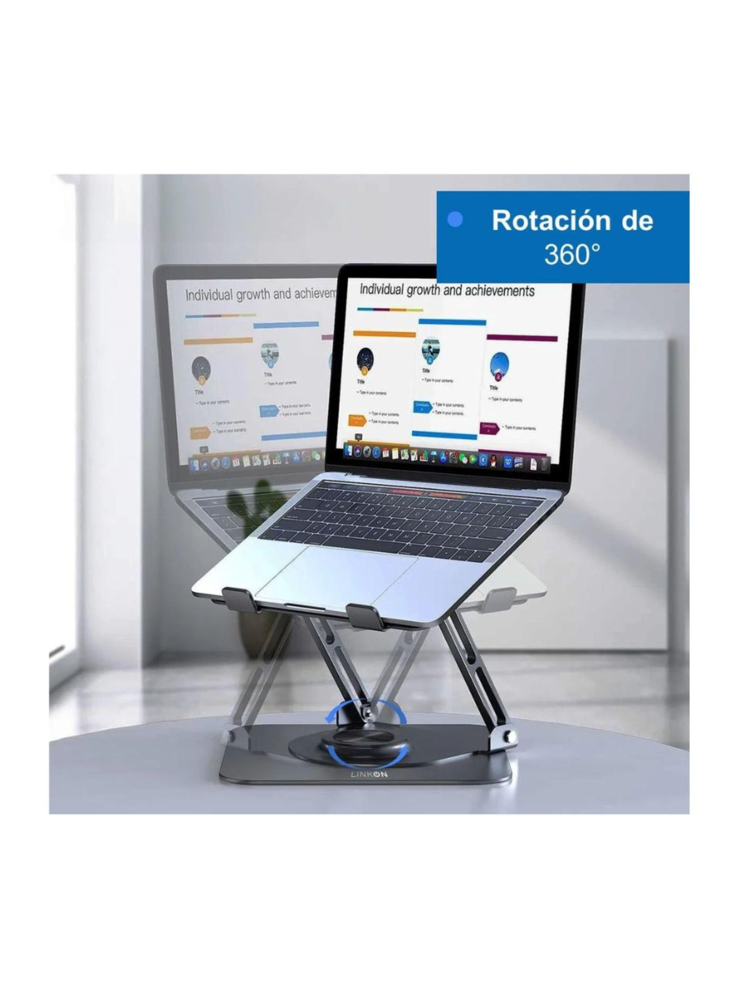 Soporte Base Aluminio Para Notebook Giro 360º-3