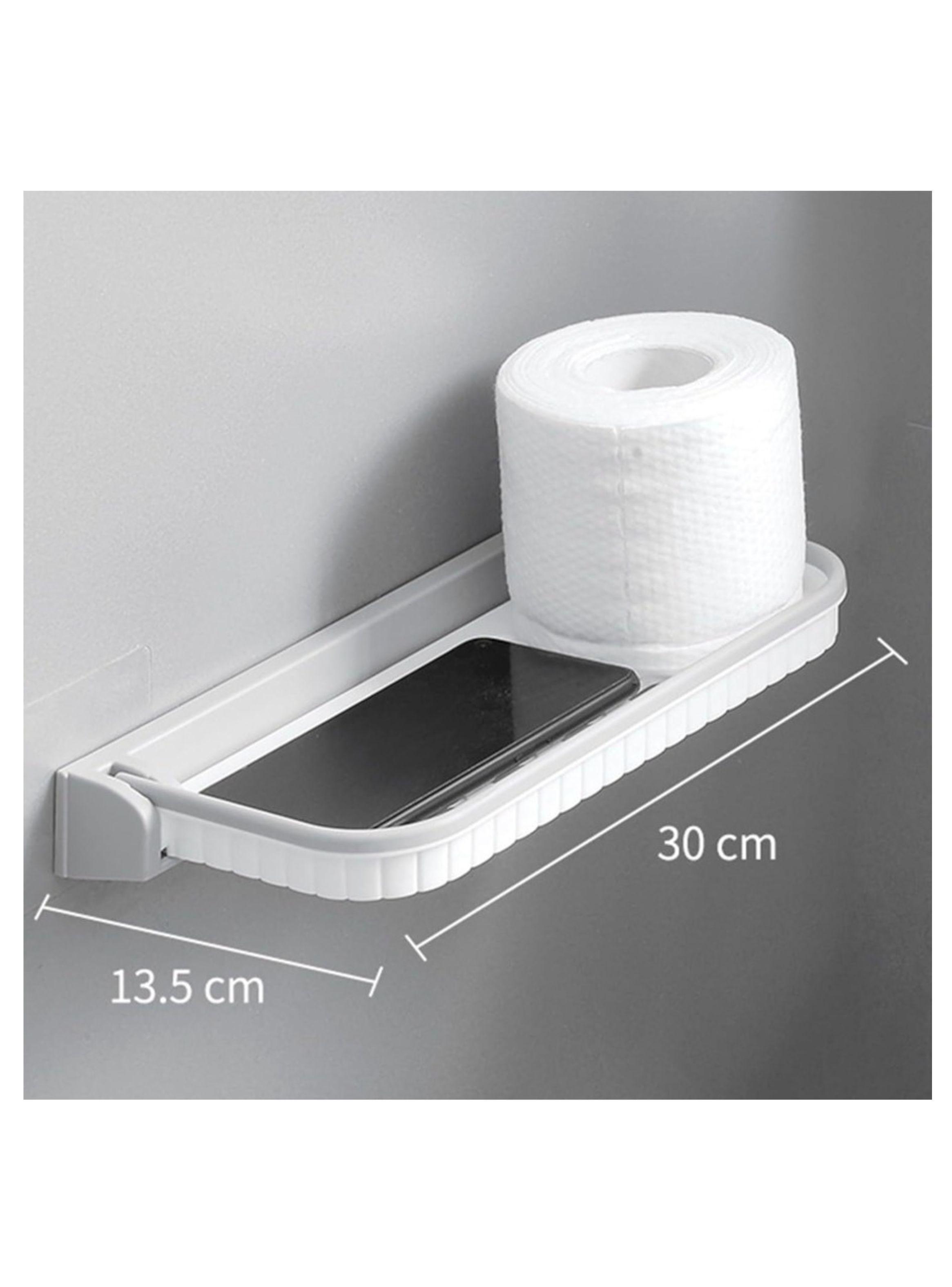 Repisa Estante De Baño Plegable De Pared Cocina Toallero-4