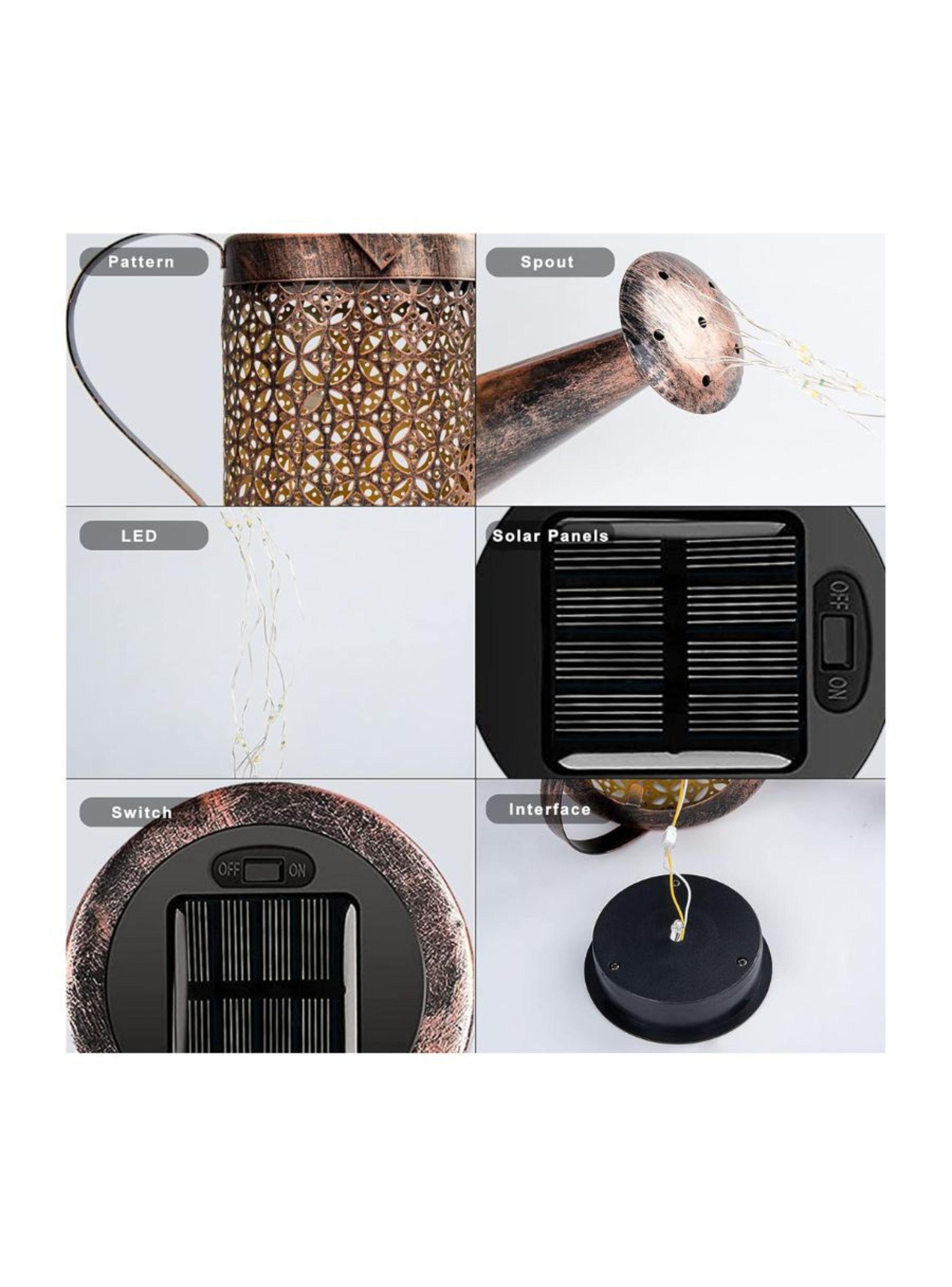 Lampara Solar De Exterior Decorativa Retro De Metal-4