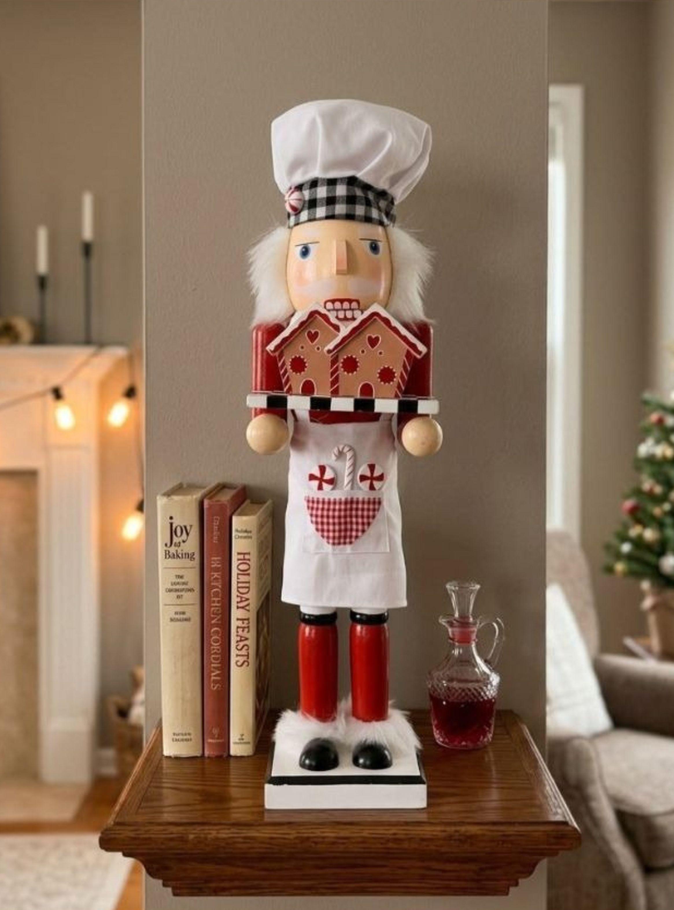  Cascanueces Pastelero De Madera Decorativo Navidad 39Cm-2