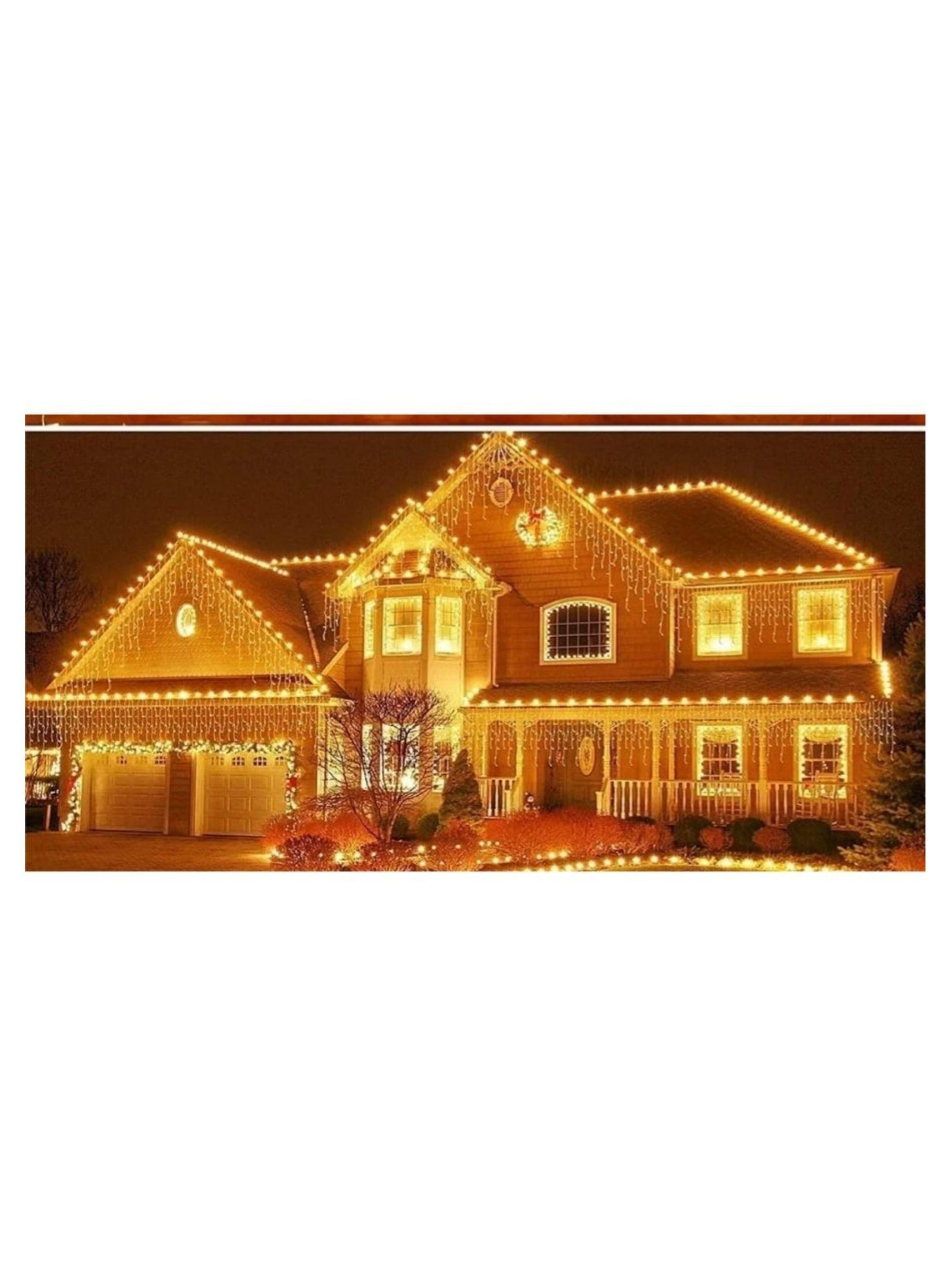 Luces Guirnalda Solar 10 Metros 100 Led Cálida Navidad-4