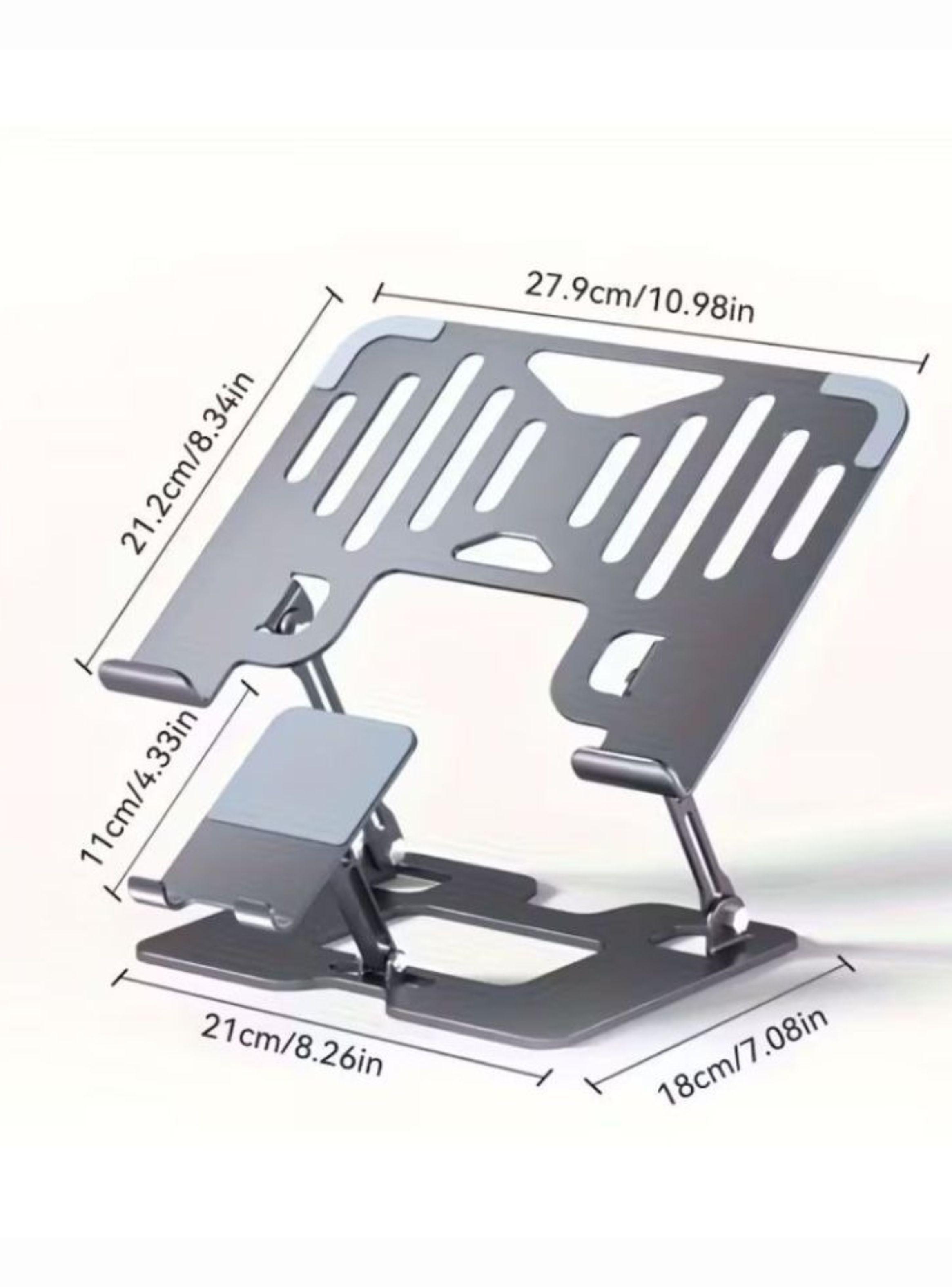 Soporte Ergonómico de Aluminio para Laptop y Celular 2 en 1-2