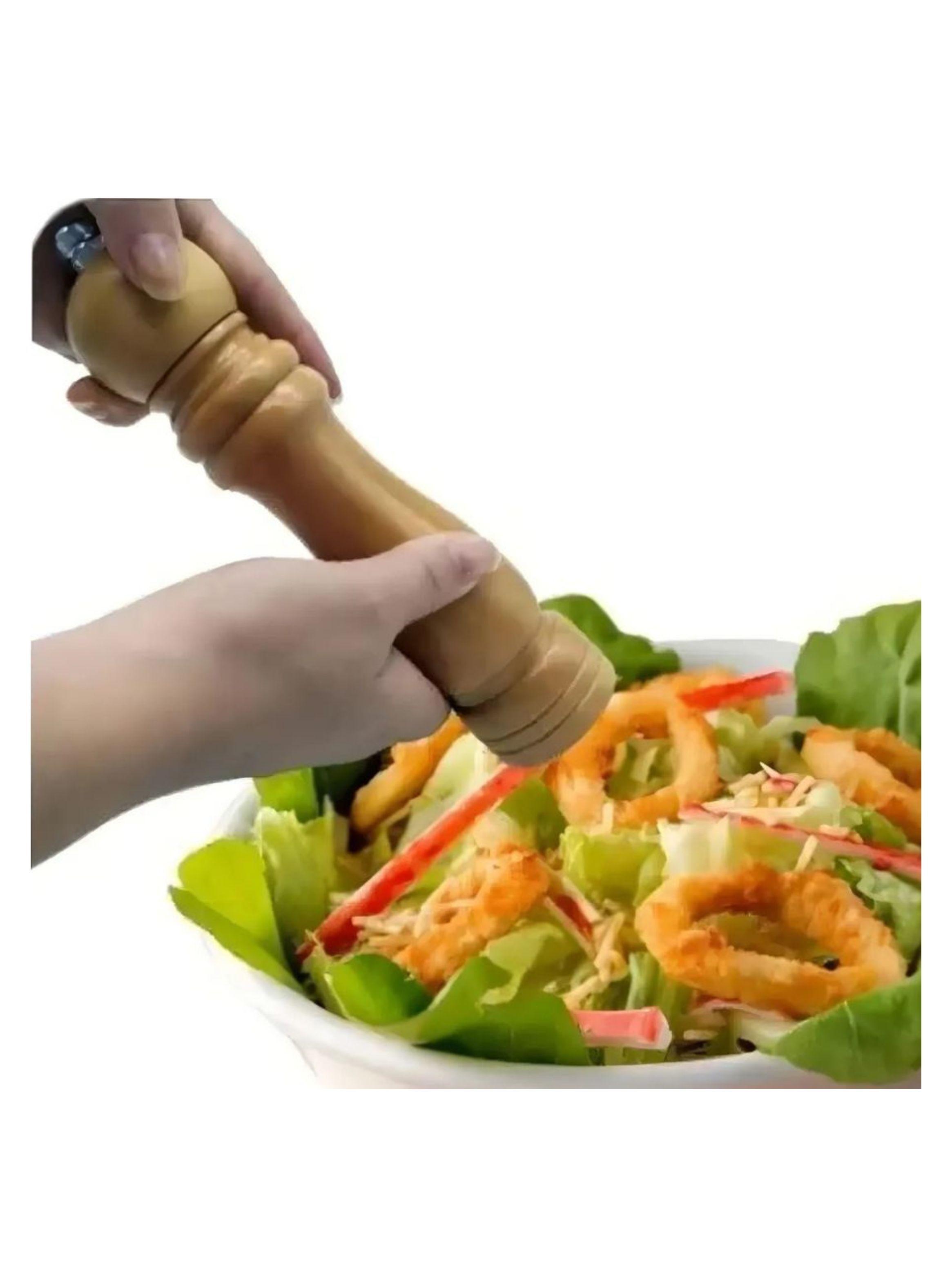 Molinillo de Madera Condimentero Sal y Pimienta 26cm-3