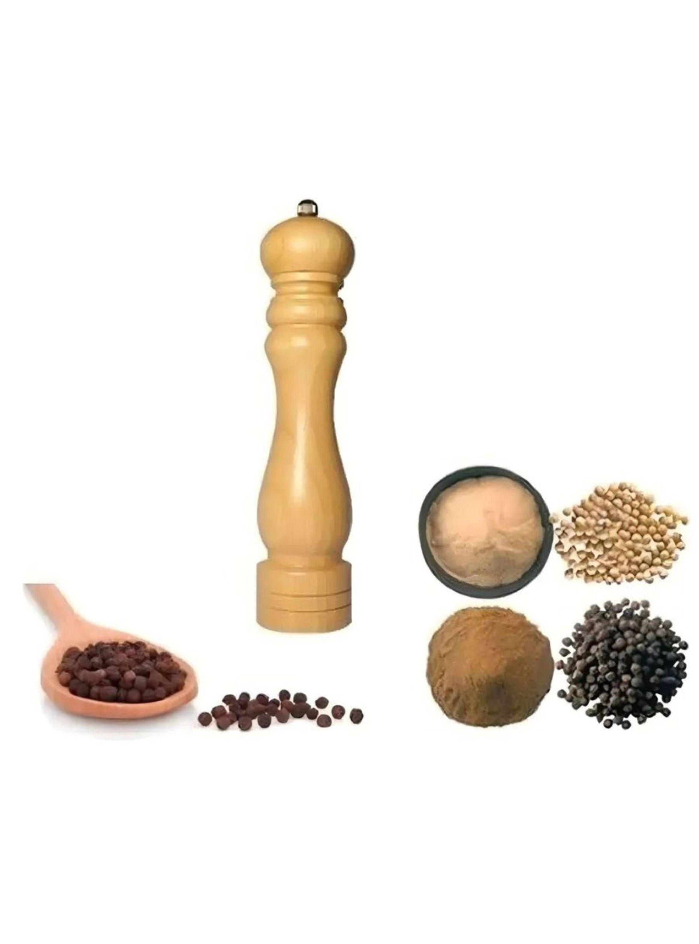 Molinillo de Madera Condimentero Sal y Pimienta 26cm-4
