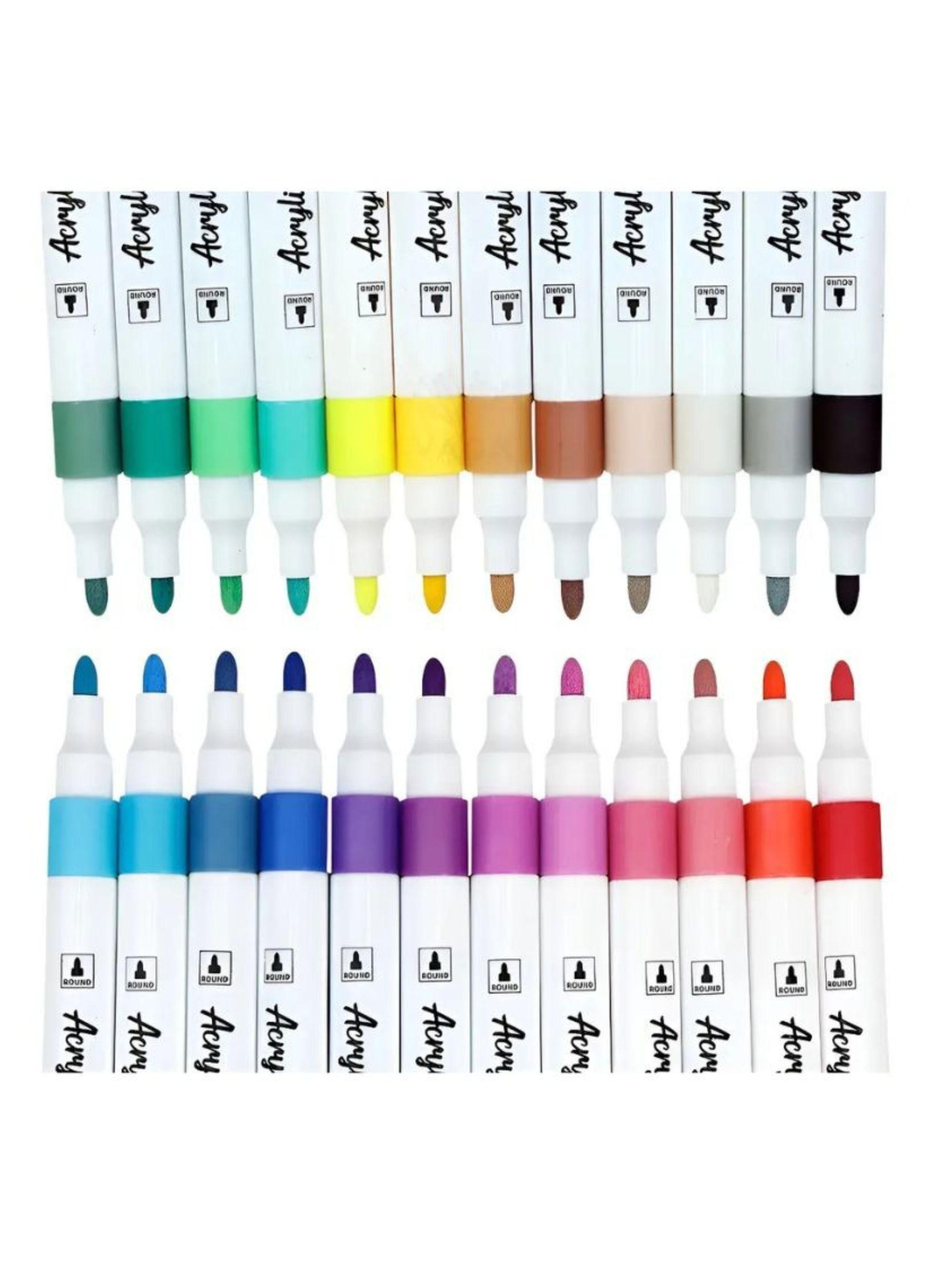 Marcadores Acrílicos 80 Colores Lápices Pintura Diseño-2