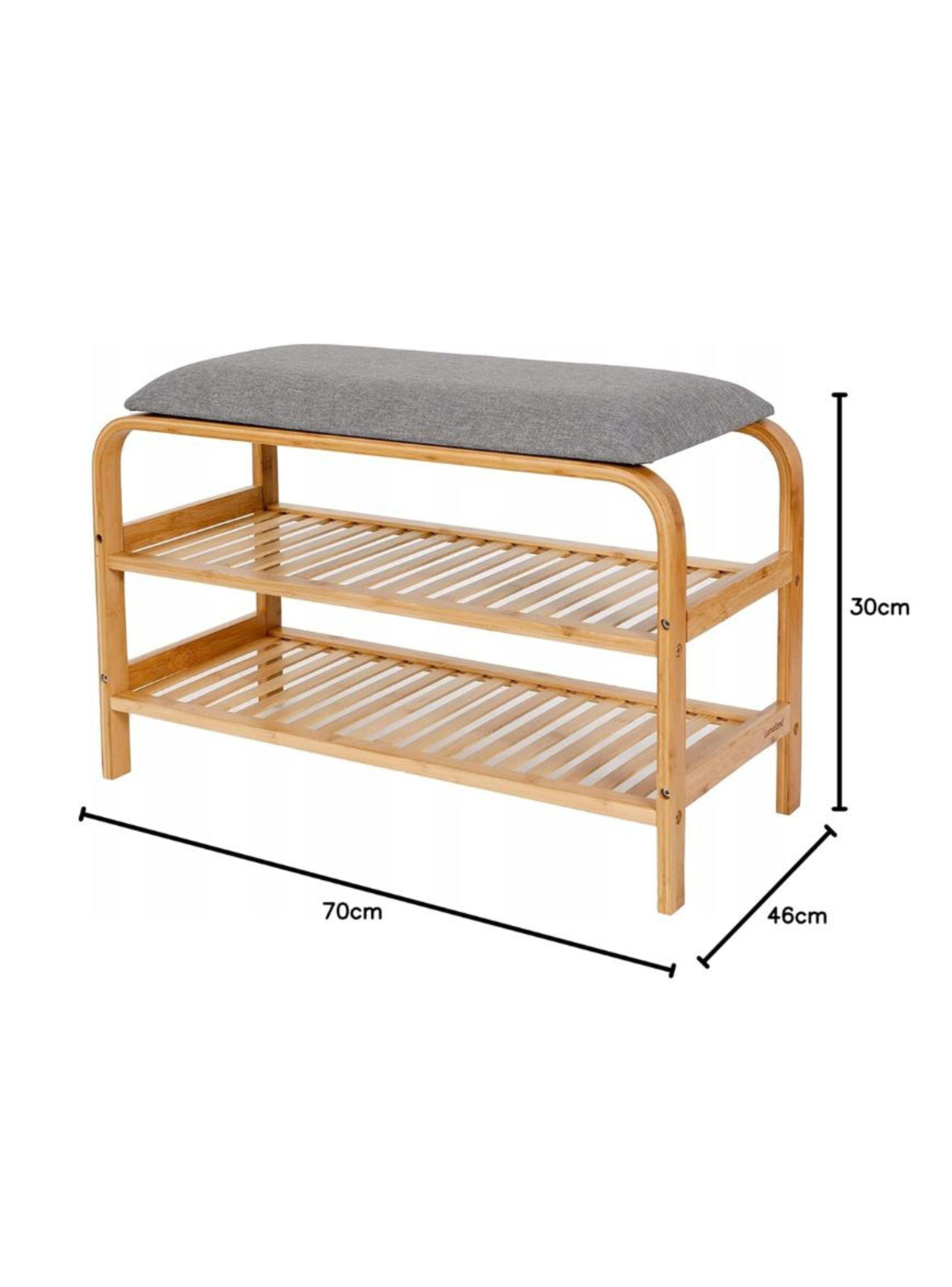 Banco Zapatero De Bambú -2