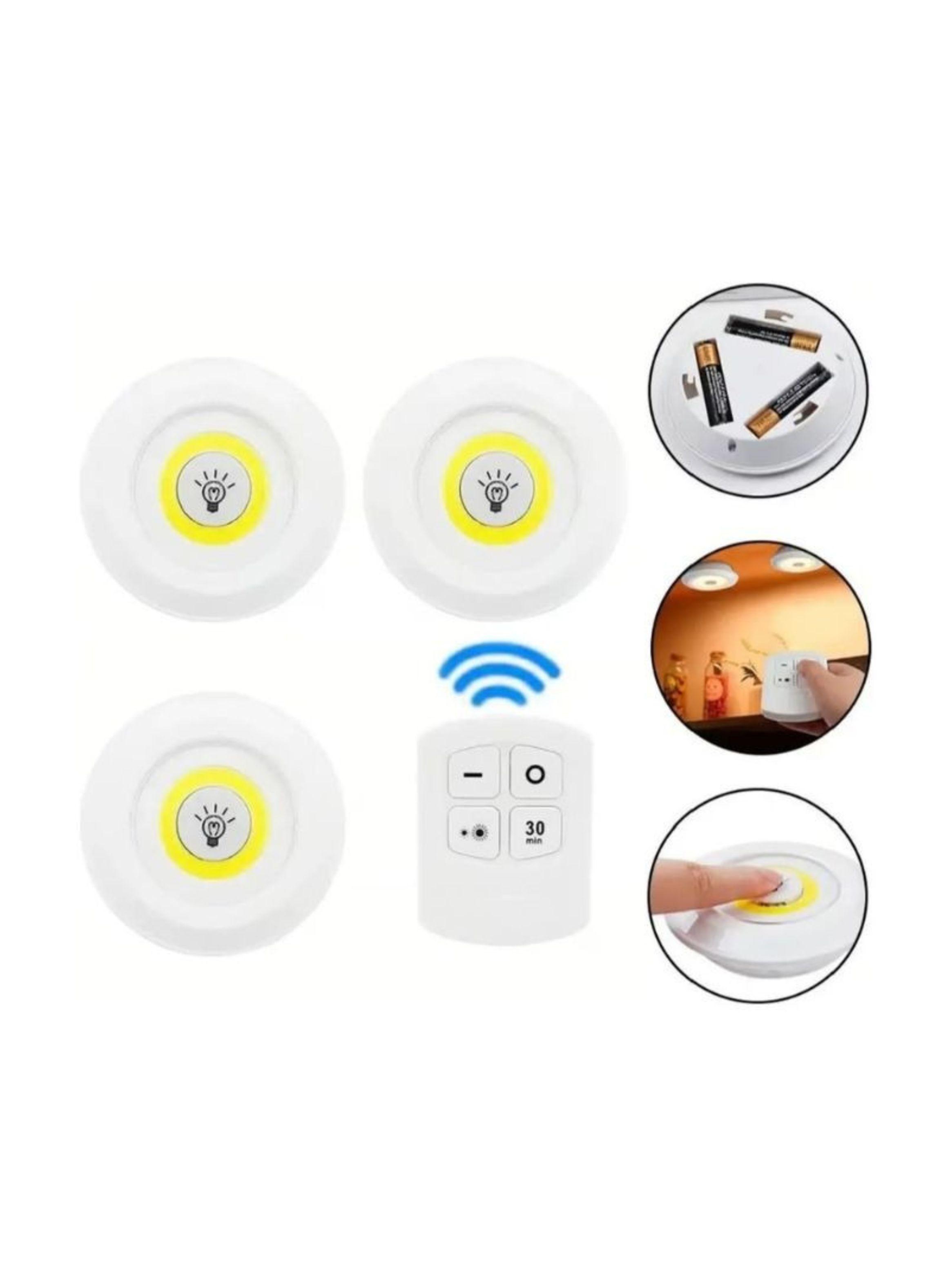 Set 3 Luces LED Inalámbricas Control Remoto-2