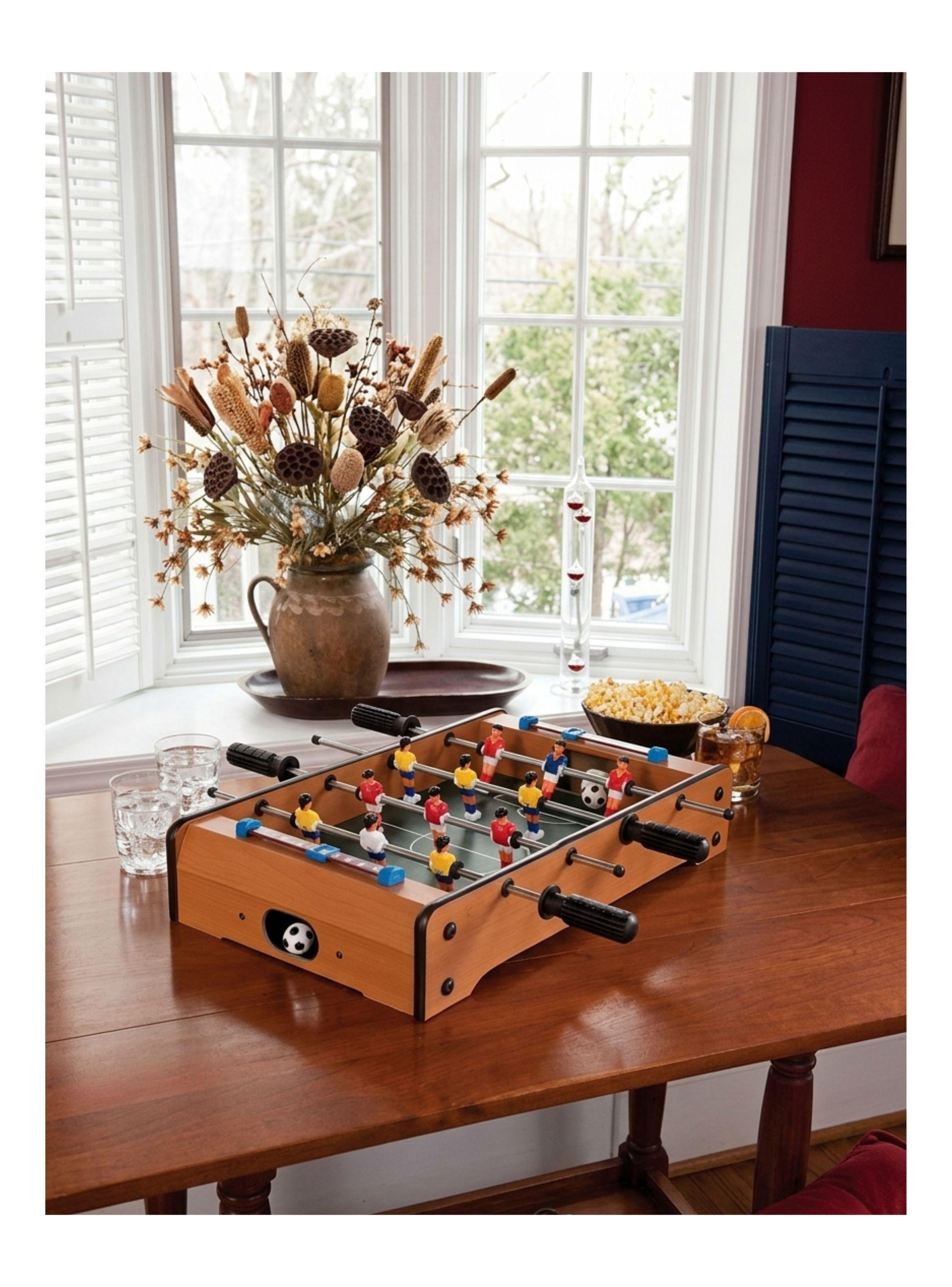 Mini Futbolín De Mesa Madera Taca Taca Portátil Juego-3