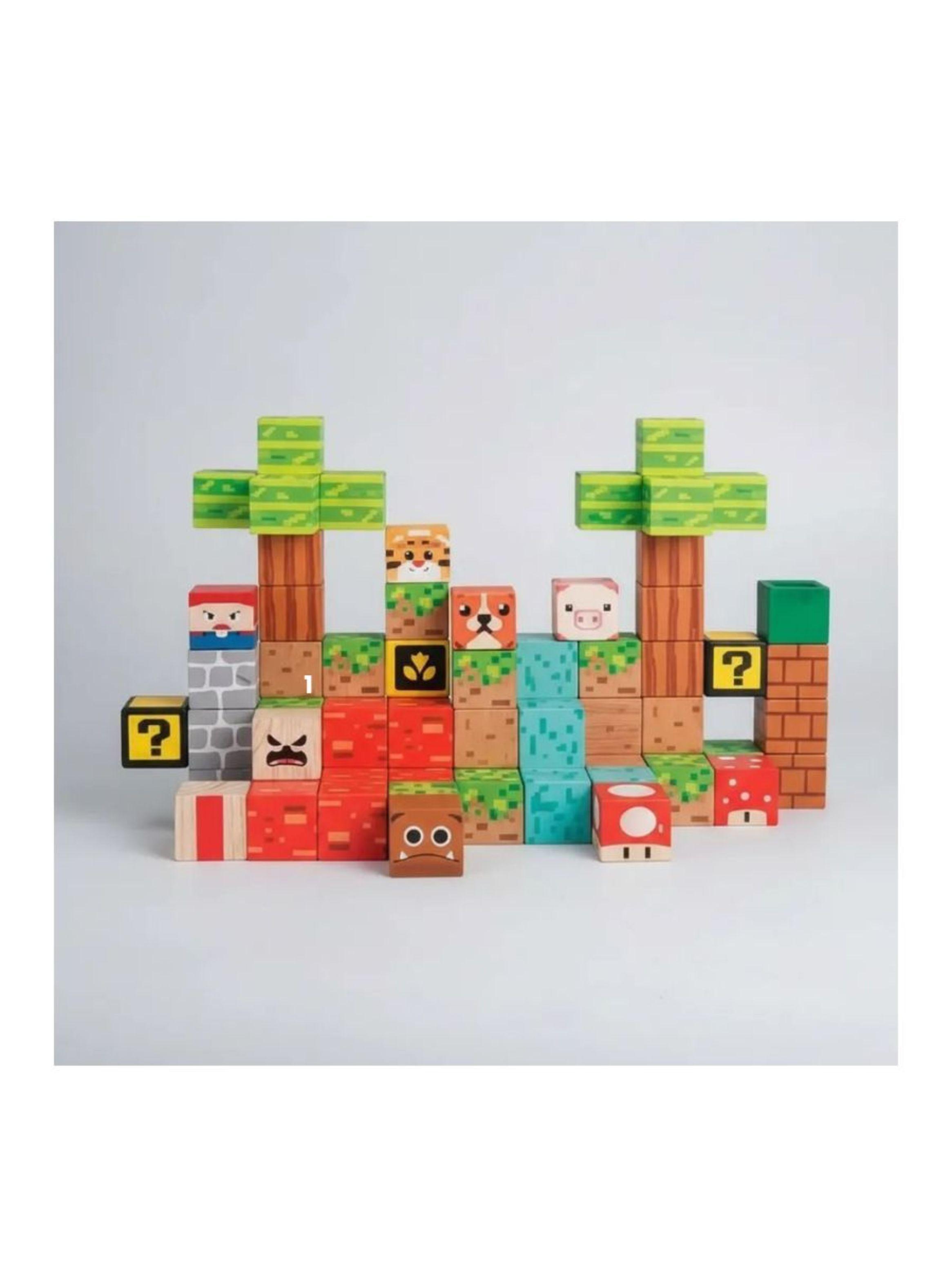 Bloques Magneticos Cubo Diseño Minecraft Set 75 Piezas-2