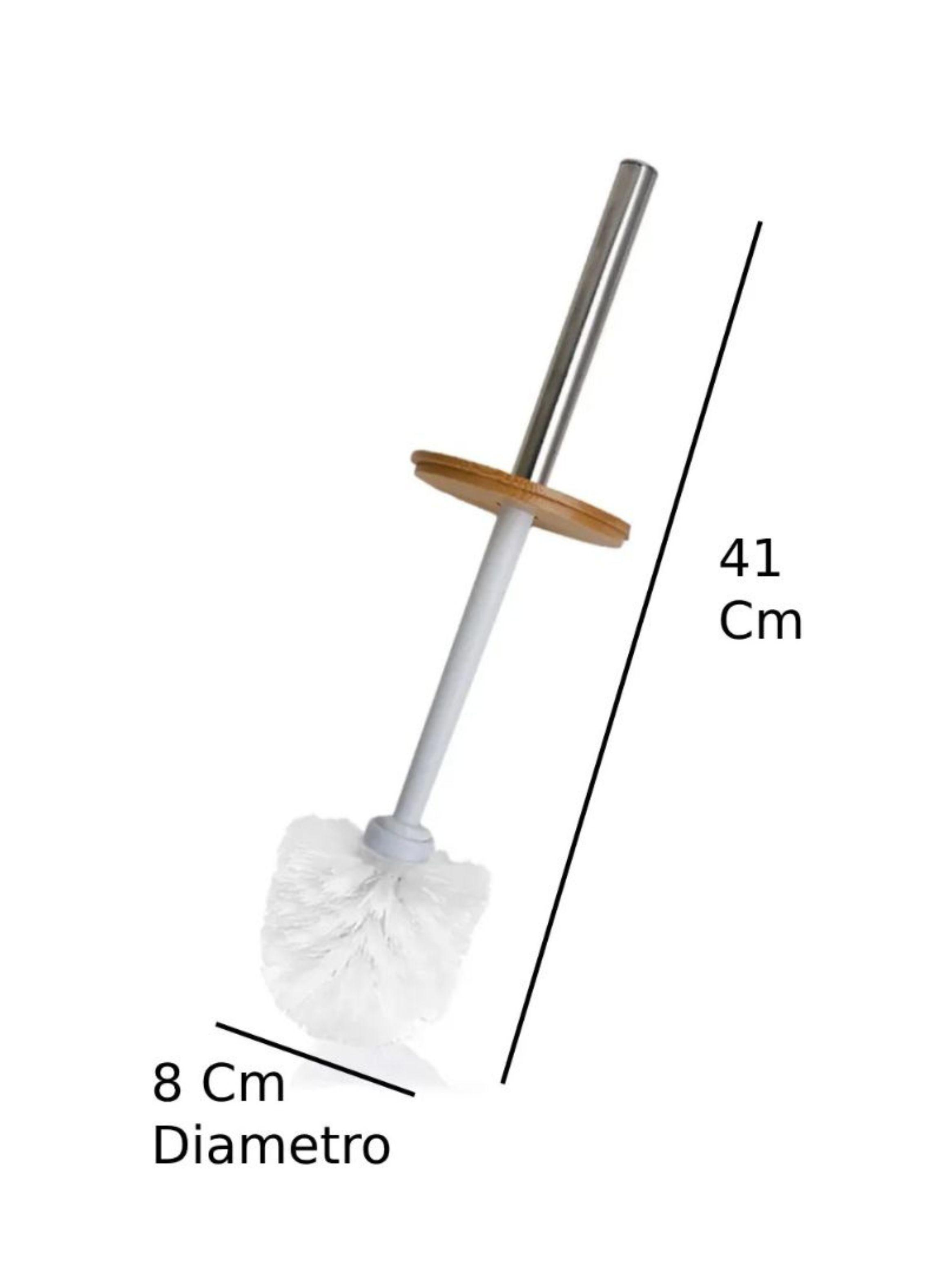 Cepillo De Baño Con Tapa De Bamboo Blanco 41x92 cm-2
