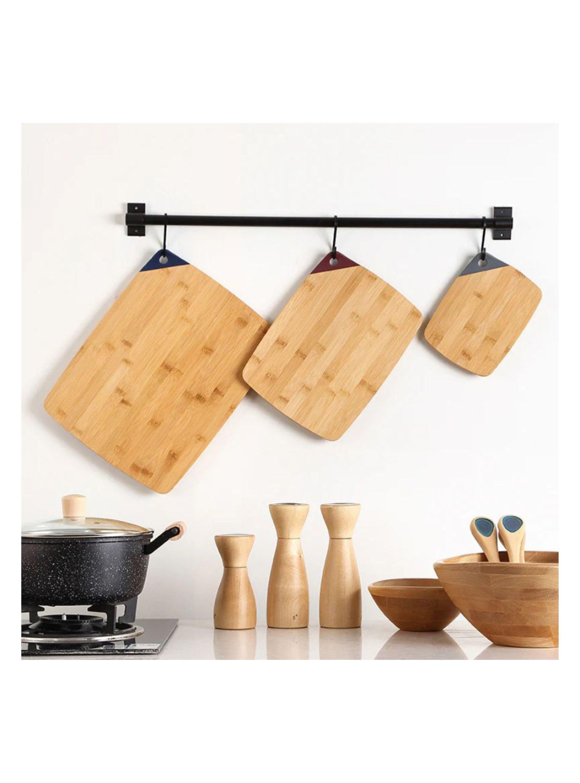 Set De 3 Tablas Bambu Para Cortar De Cocina-2