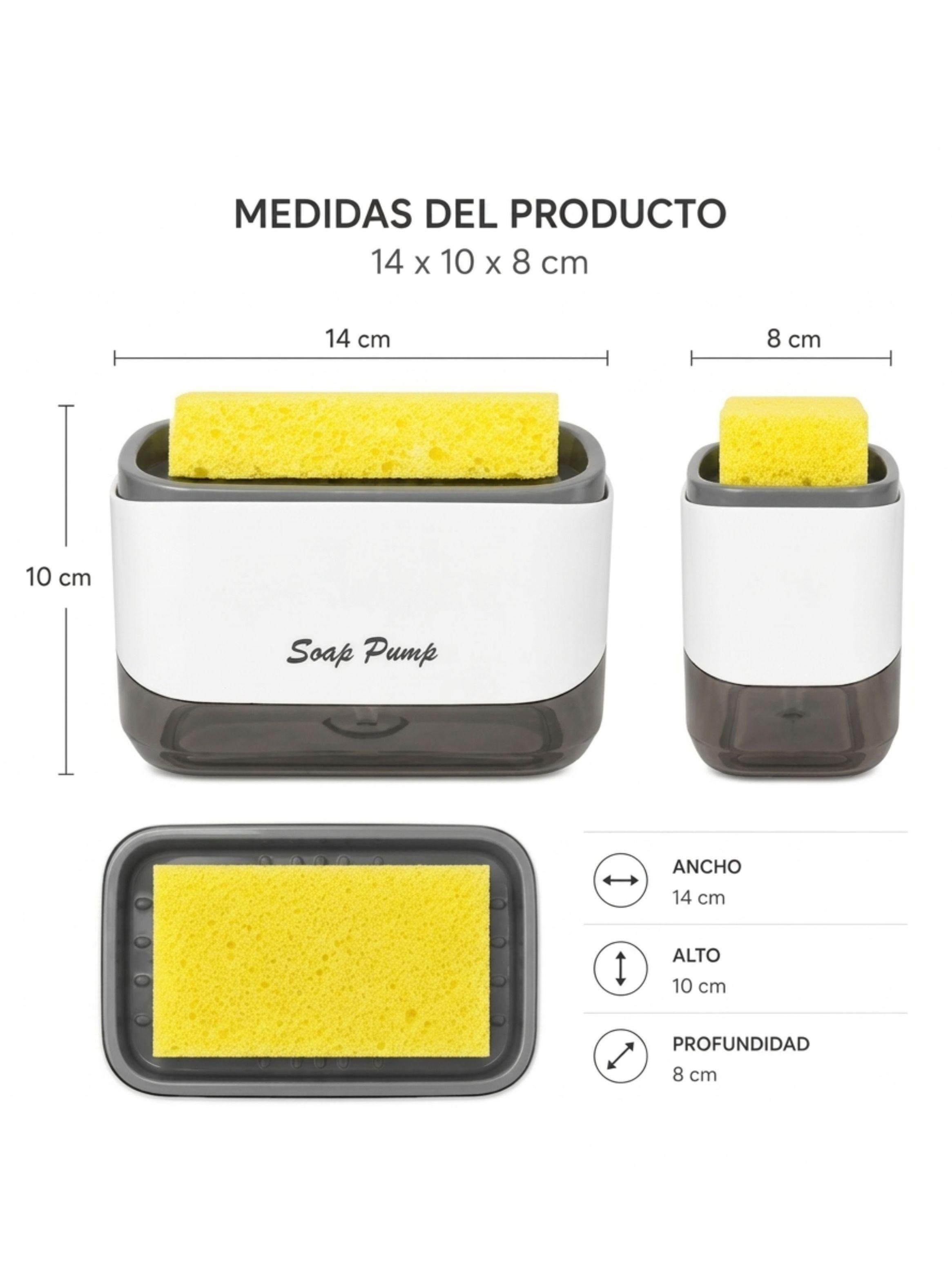 Dispensador Jabón Líquido Con Soporte Esponja-2