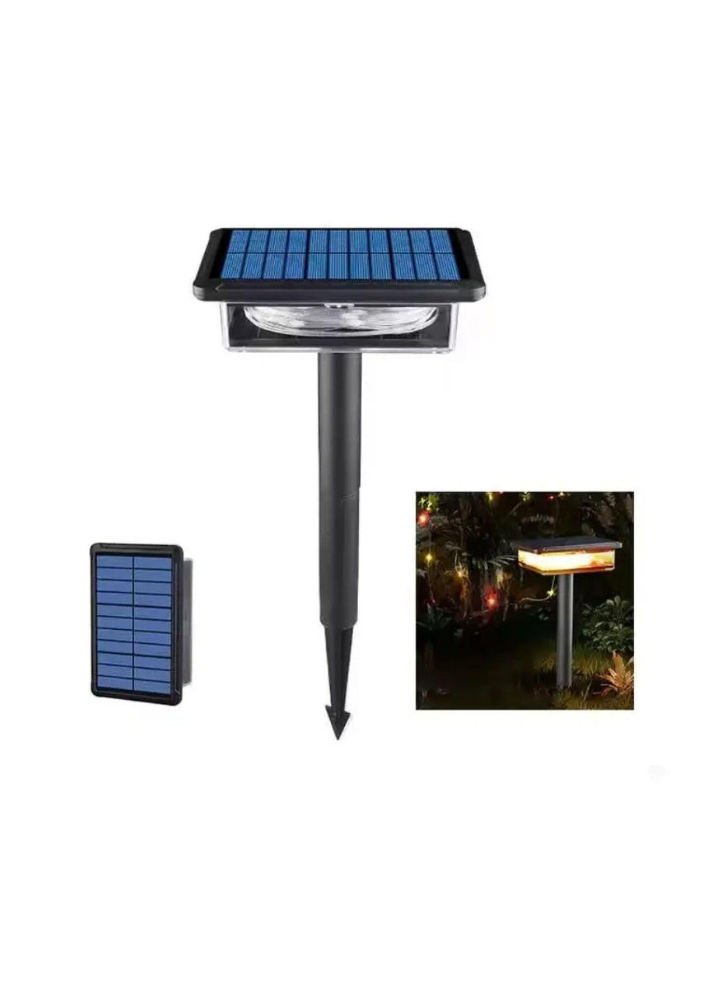 Estaca Solar Jardin Luz Calida Y Guirnalda Exterior -2