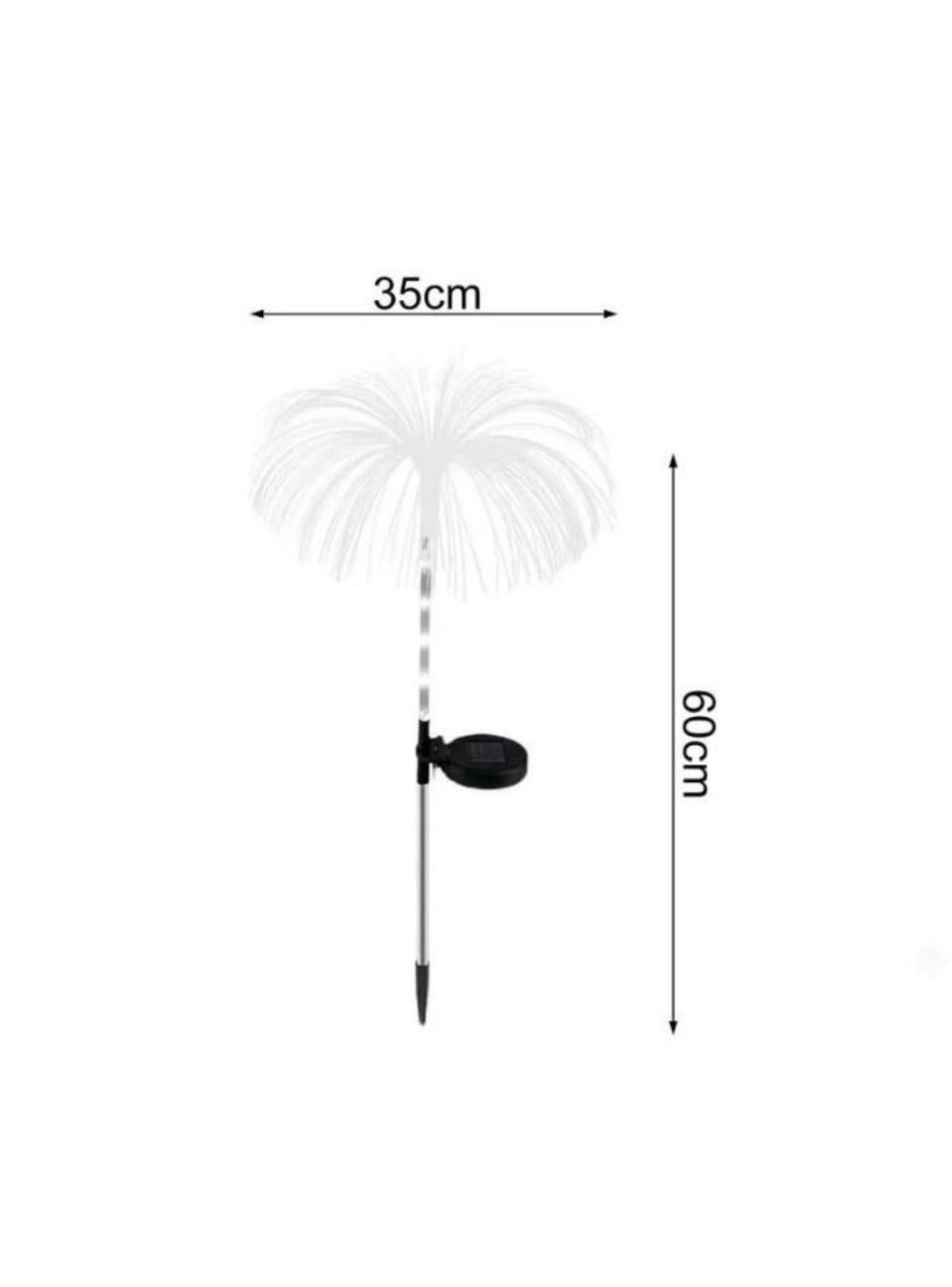  Pack 2 Estacas Solares Medusa Led RGB Decoracion Jardin Cálido-1