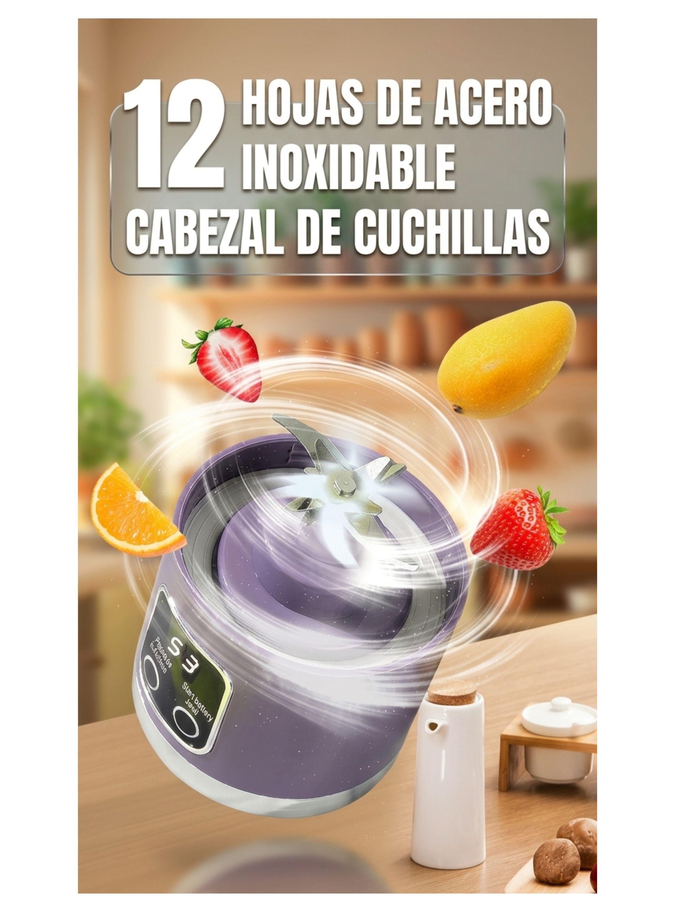  Licuadora Portatil Usb Vaso Jugos Batidos -4