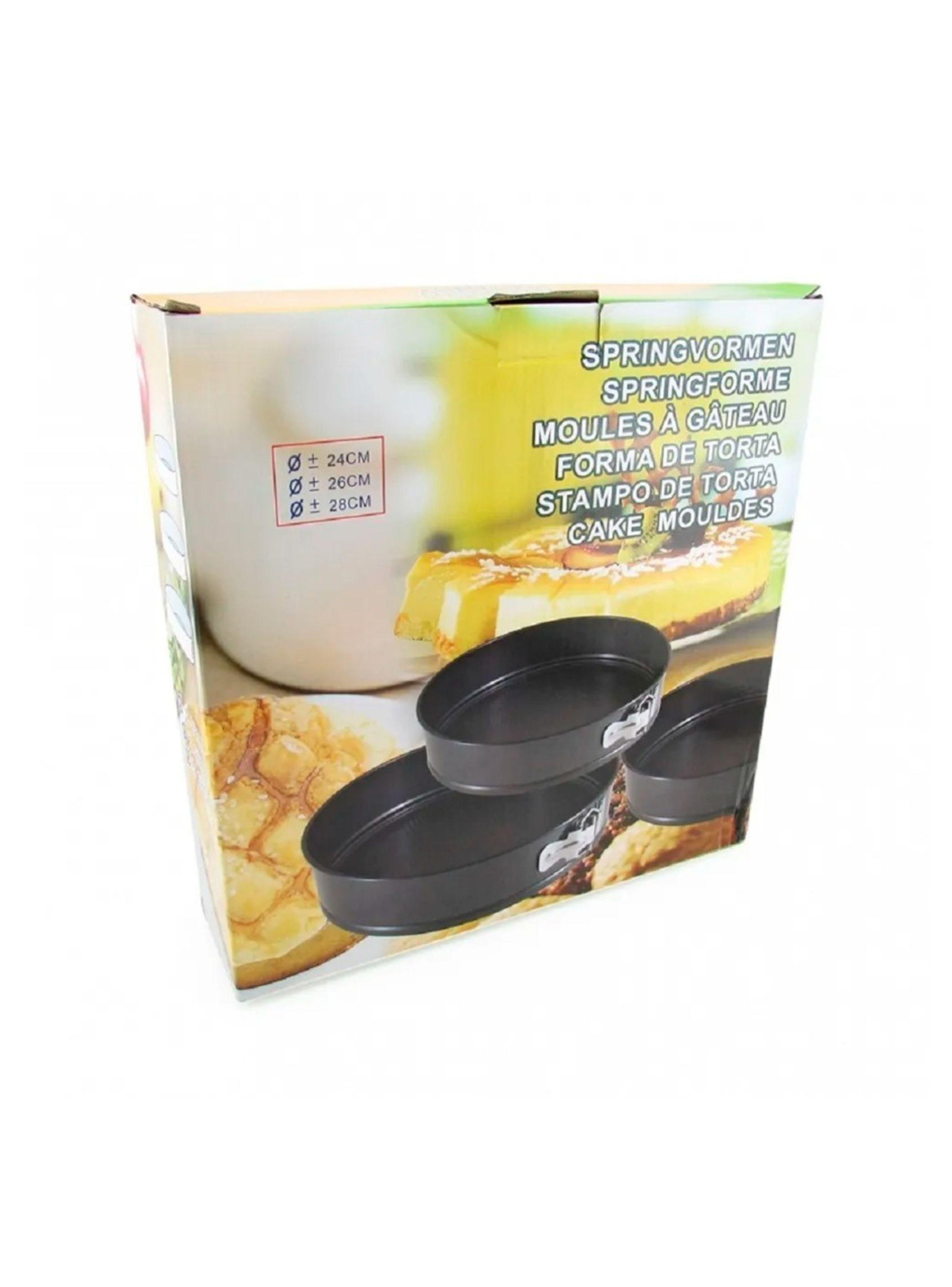 Juego De 3 Moldes Redondos Desmontables Para Tortas-4