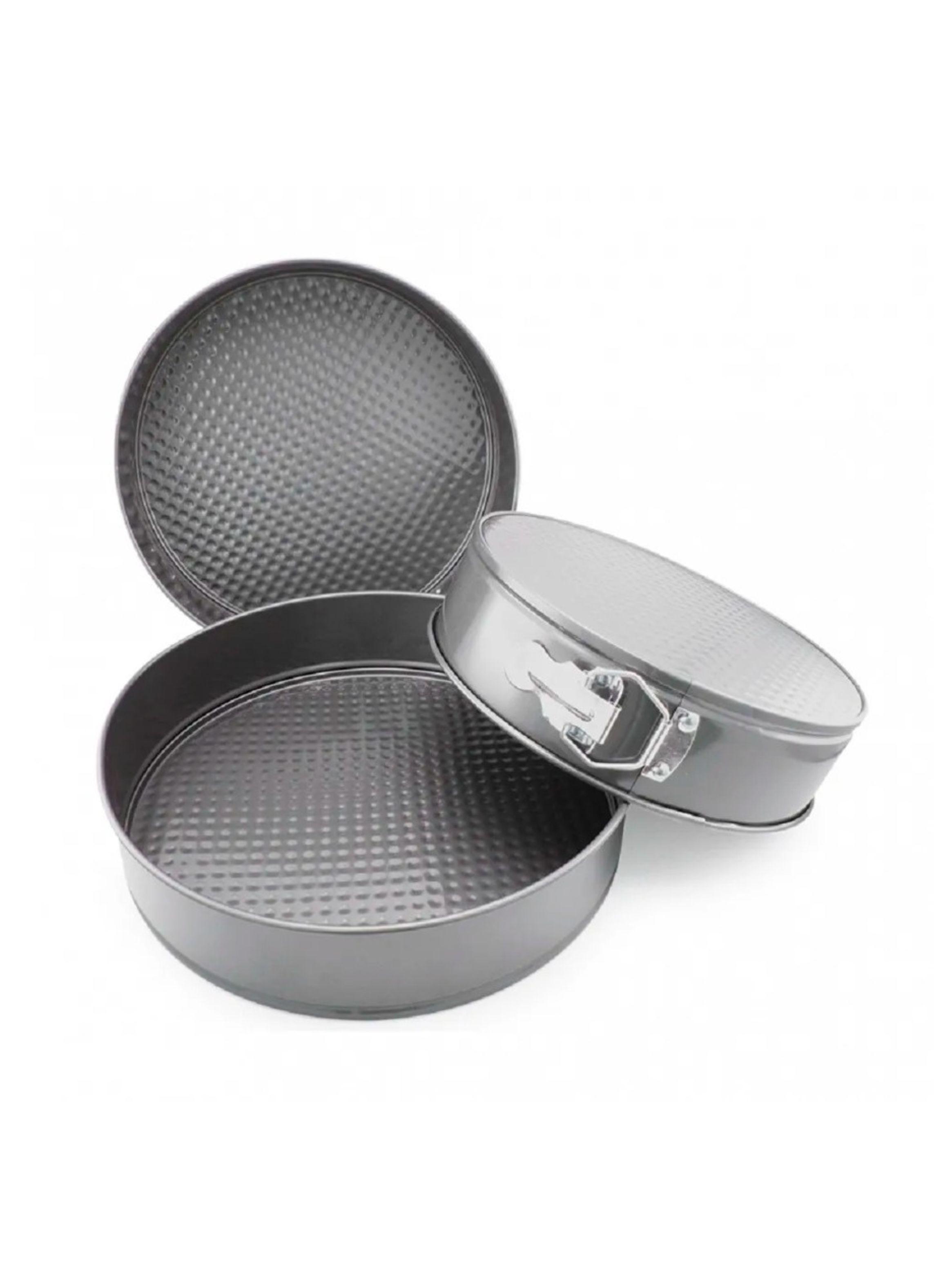 Juego De 3 Moldes Redondos Desmontables Para Tortas-5