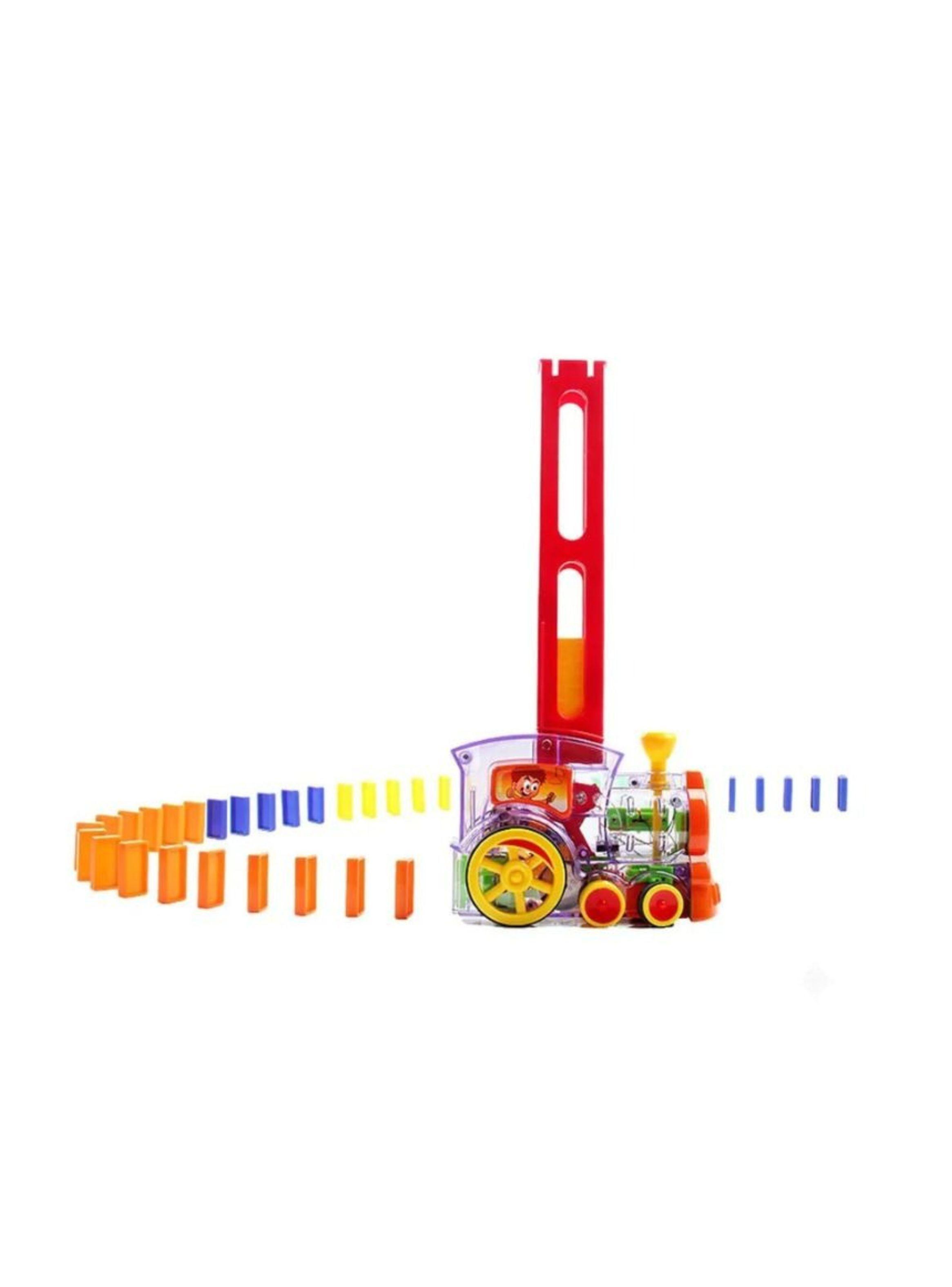  Tren Domino Juguete Automático Con Luces Y Sonido Niños-0