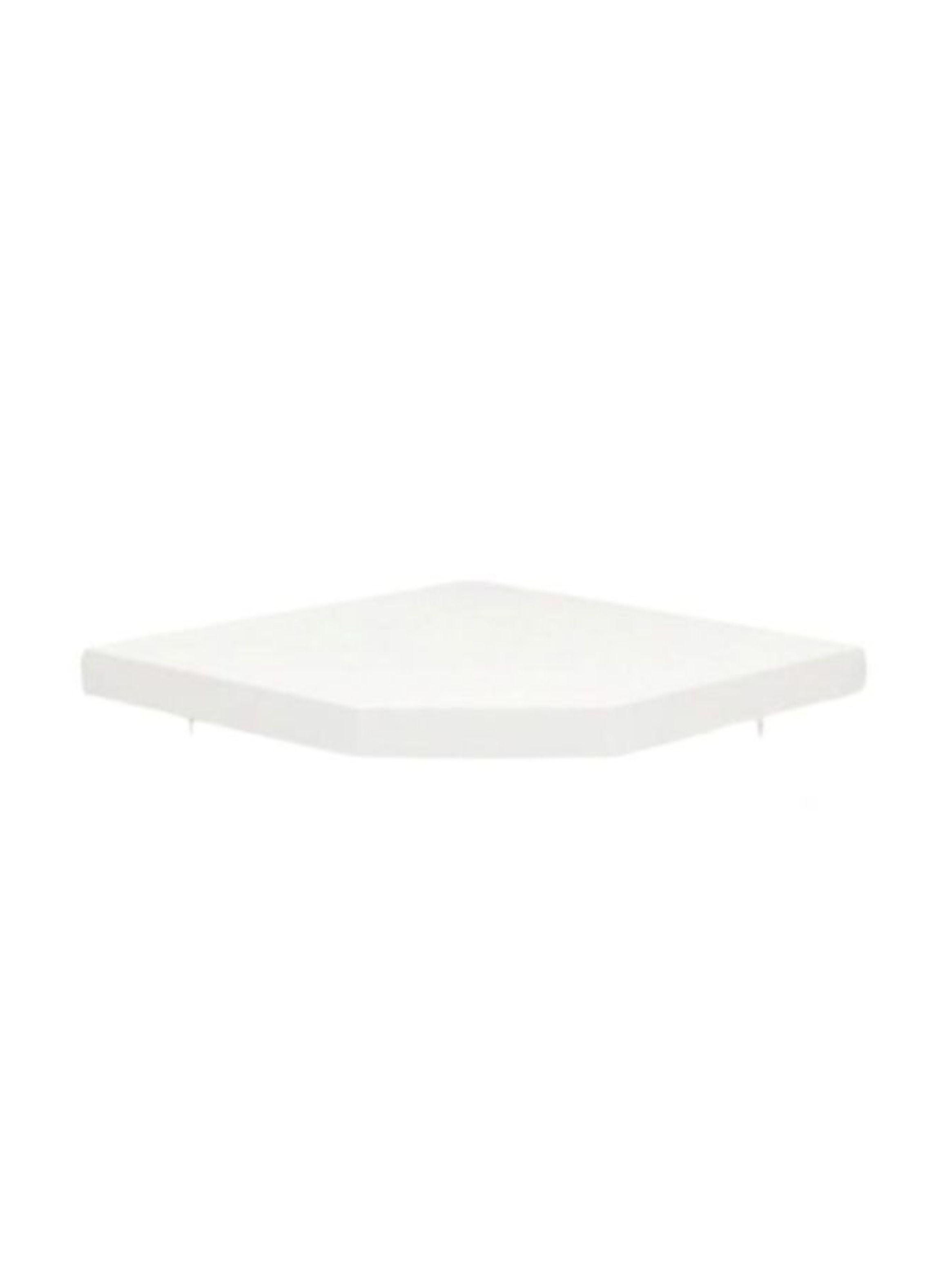 Repisa De Esquina Flotante Minimalista Blanca Organizador 25cm-0