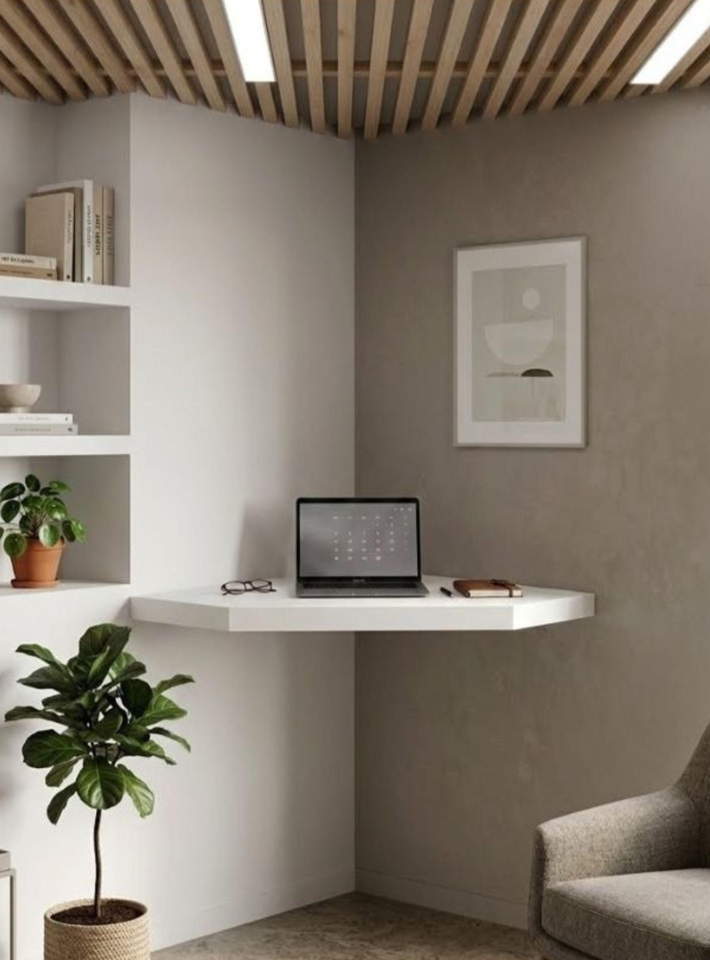 Repisa De Esquina Flotante Minimalista Blanca Organizador 25cm-2