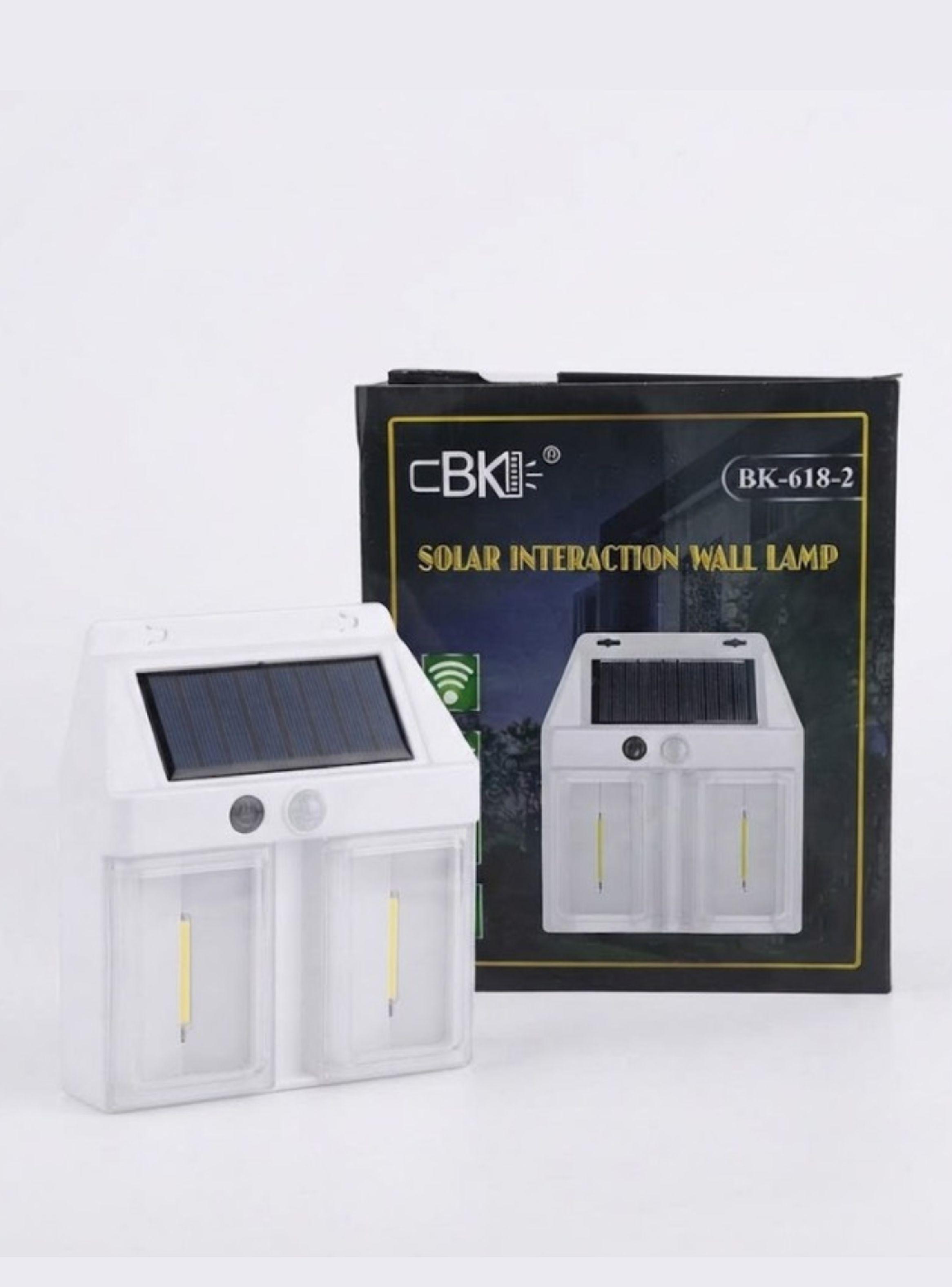 Farol Solar De Pared Led Con Sensor De Movimiento Exterior 2 Leds Luz Cálida-1