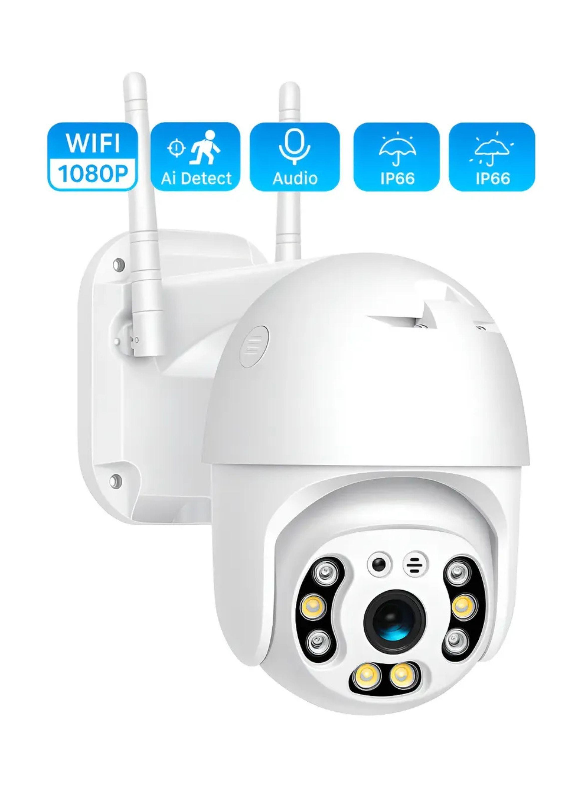 Cámara Seguridad Exterior Wifi Domo Rotativa 360 Full Hd-3