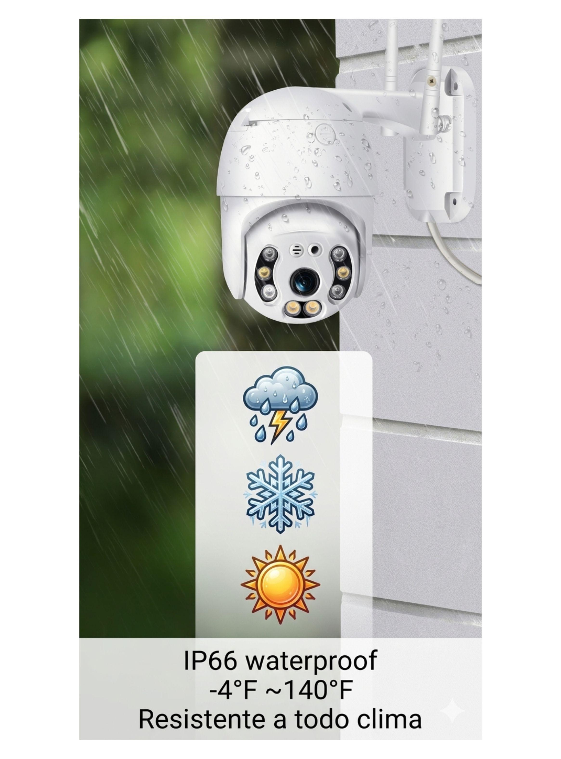 Cámara Seguridad Exterior Wifi Domo Rotativa 360 Full Hd-4