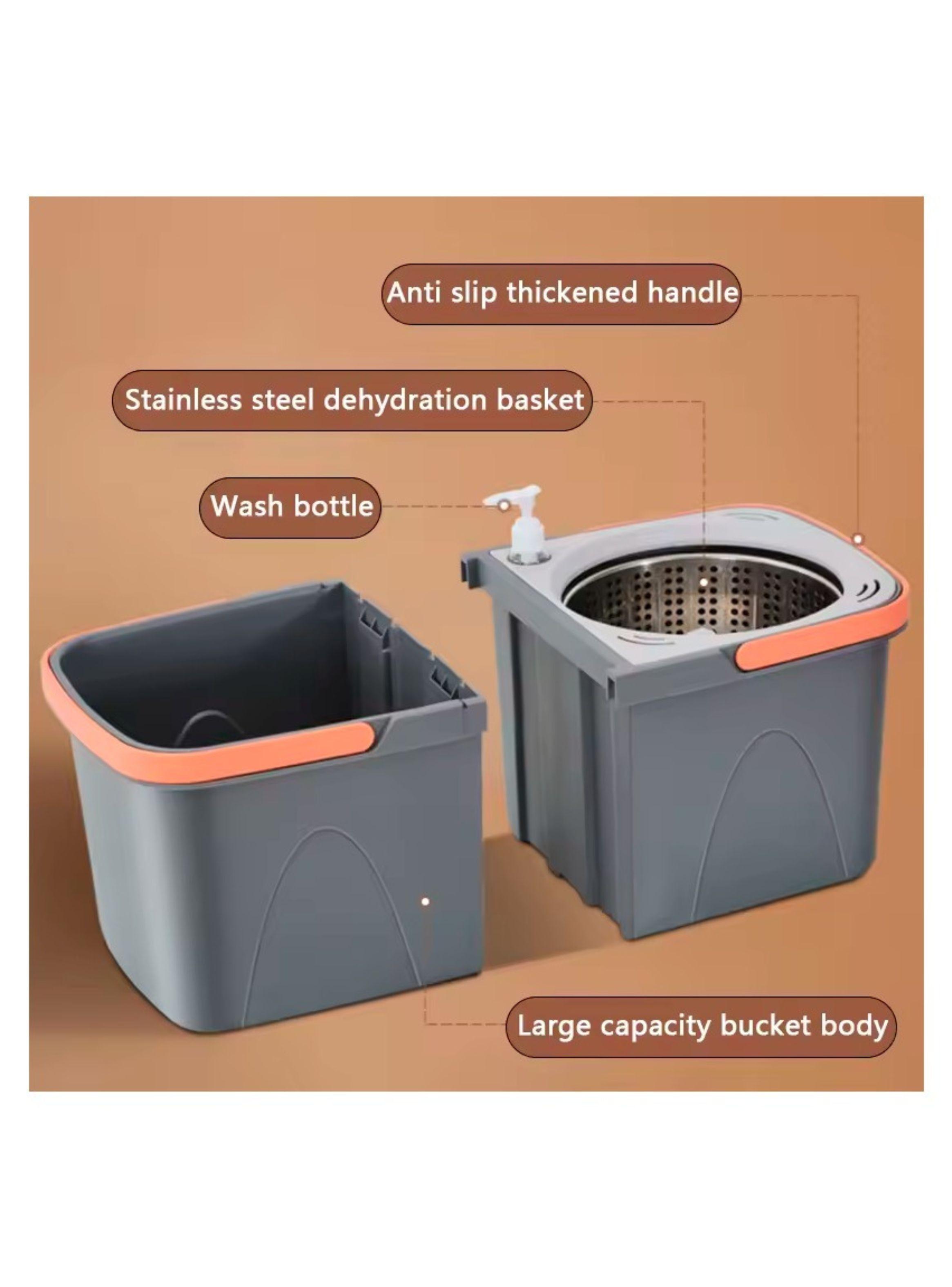 Mopa Trapeador Giratorio 360° Centrifugadora Doble Rueda-5