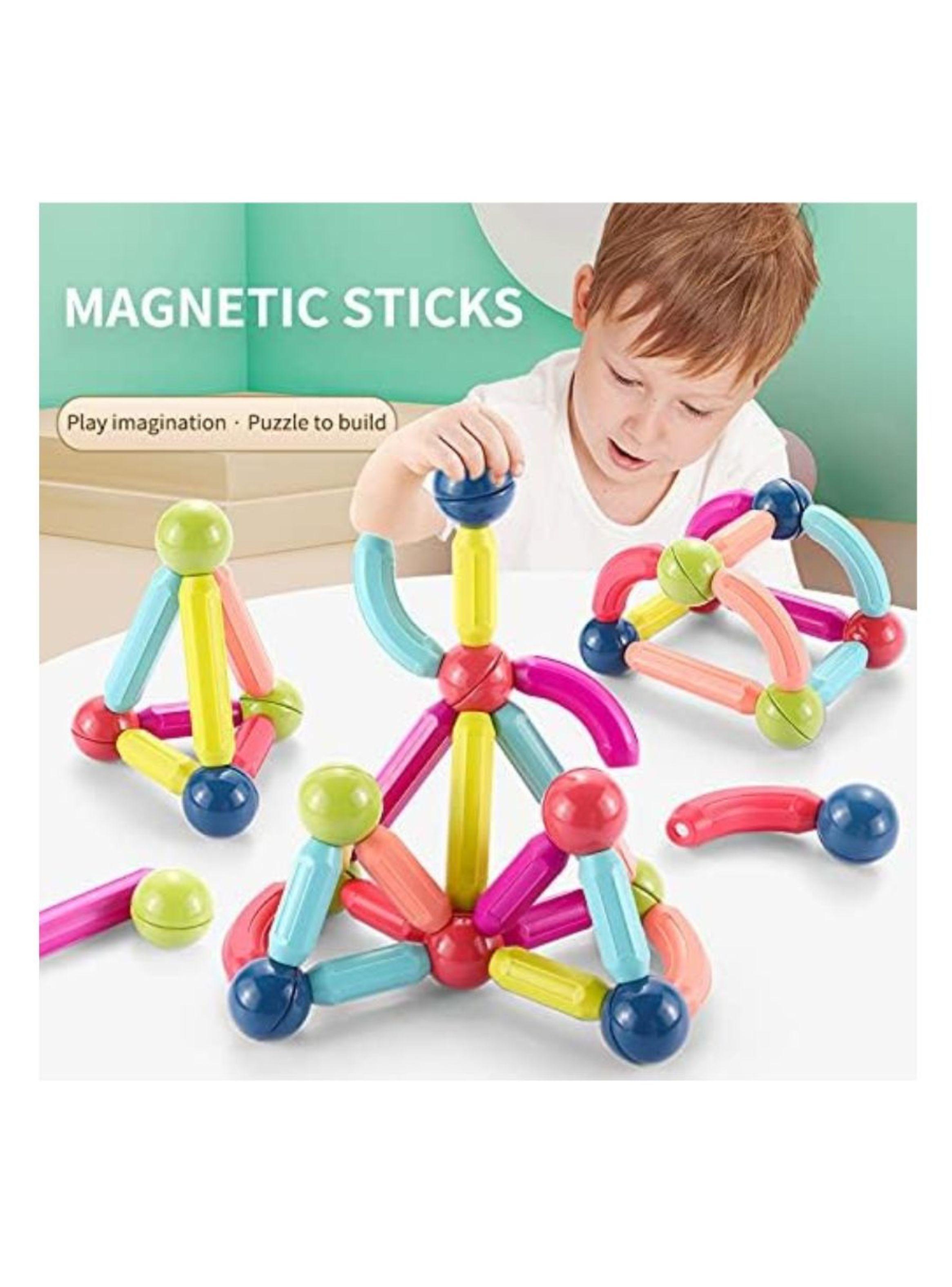 Juego De Bloques 64 Piezas Construcción Magnético Para Niños-5