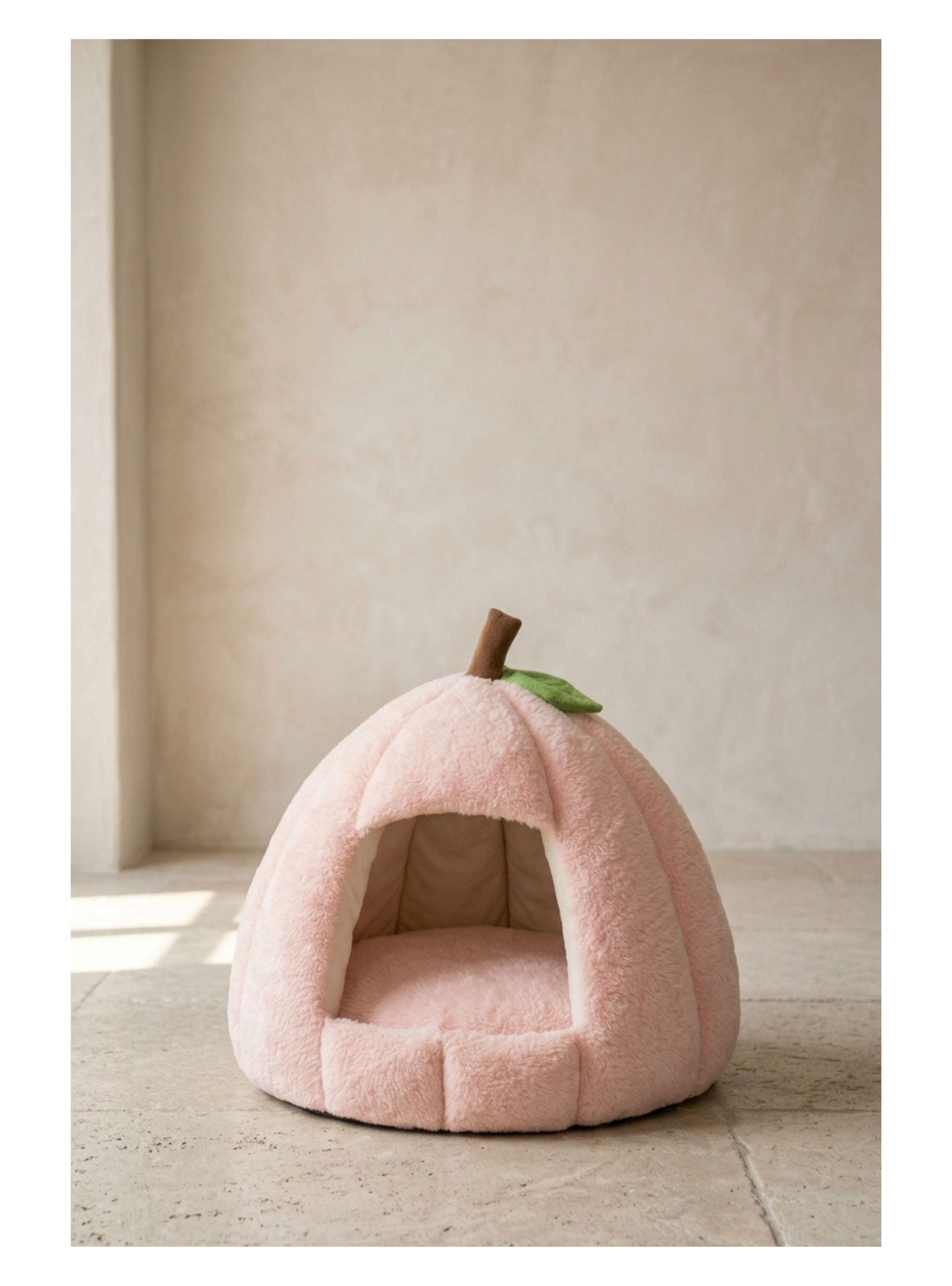 Cama Tipo Cueva Iglú Para Mascotas Perro Gato Felpa Suave 45x45-1