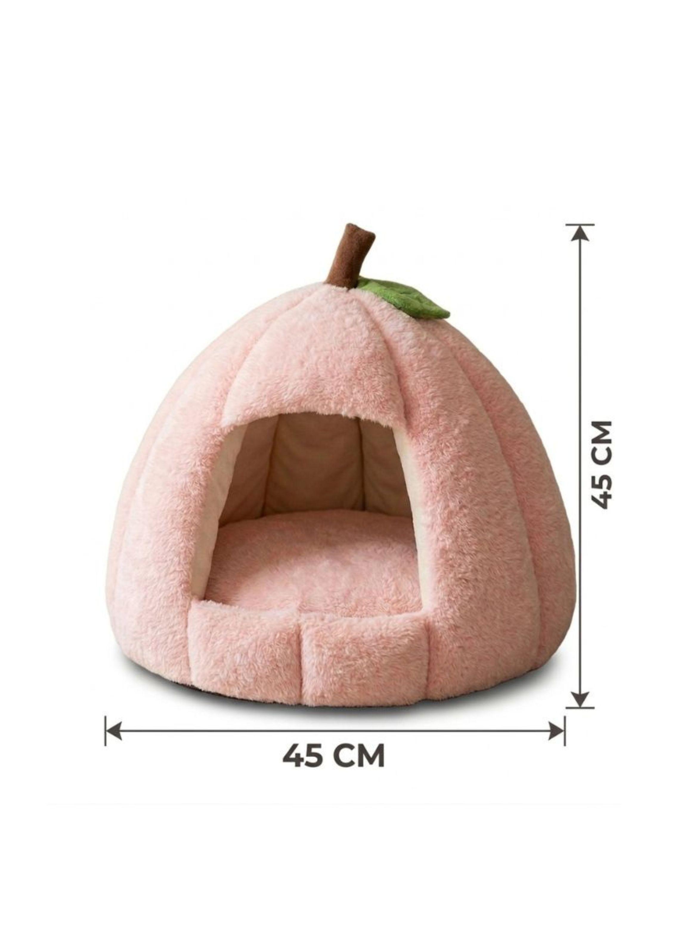 Cama Tipo Cueva Iglú Para Mascotas Perro Gato Felpa Suave 45x45-2