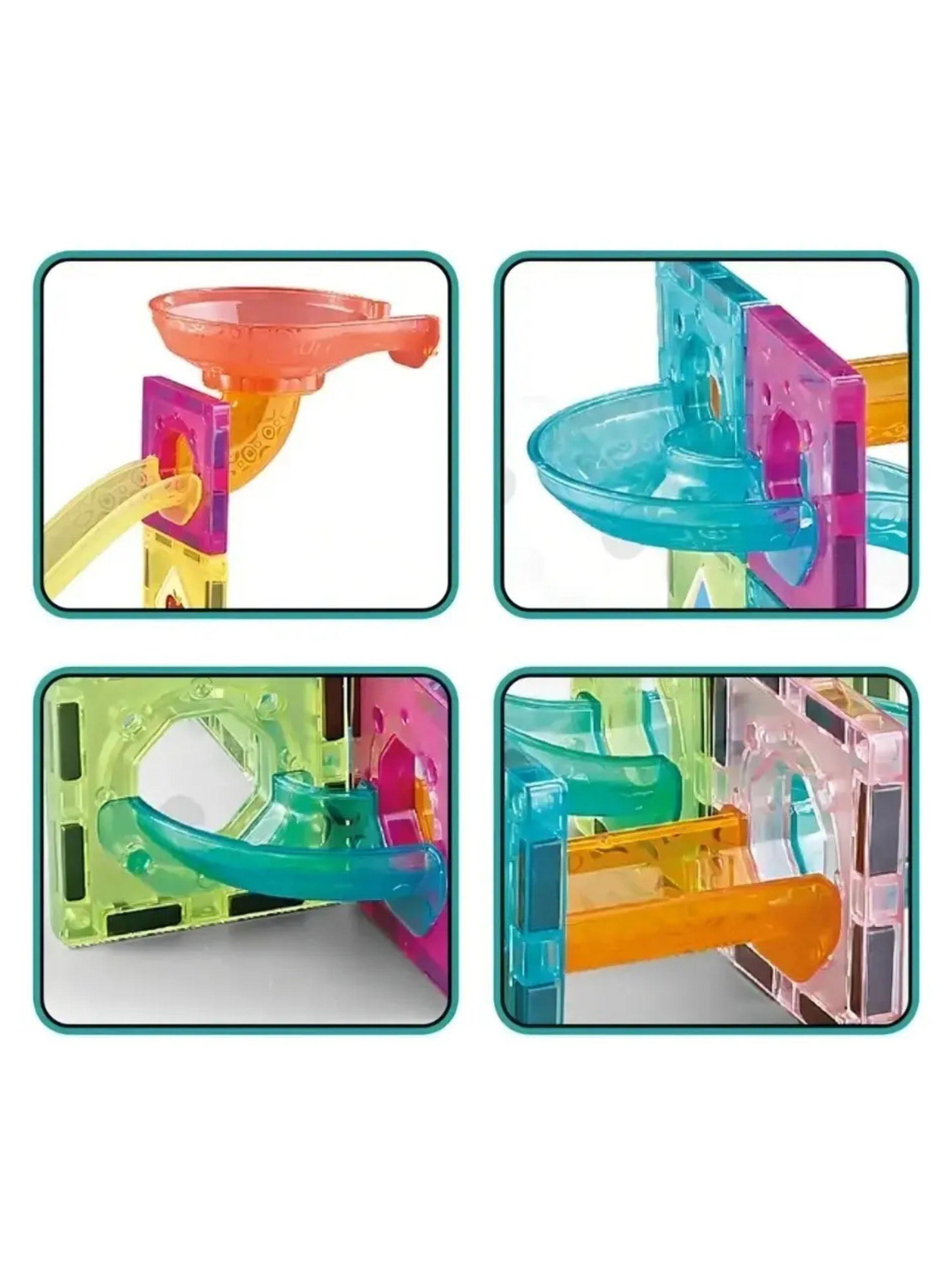 Bloques Magnéticos con Toboganes 91 Piezas-3