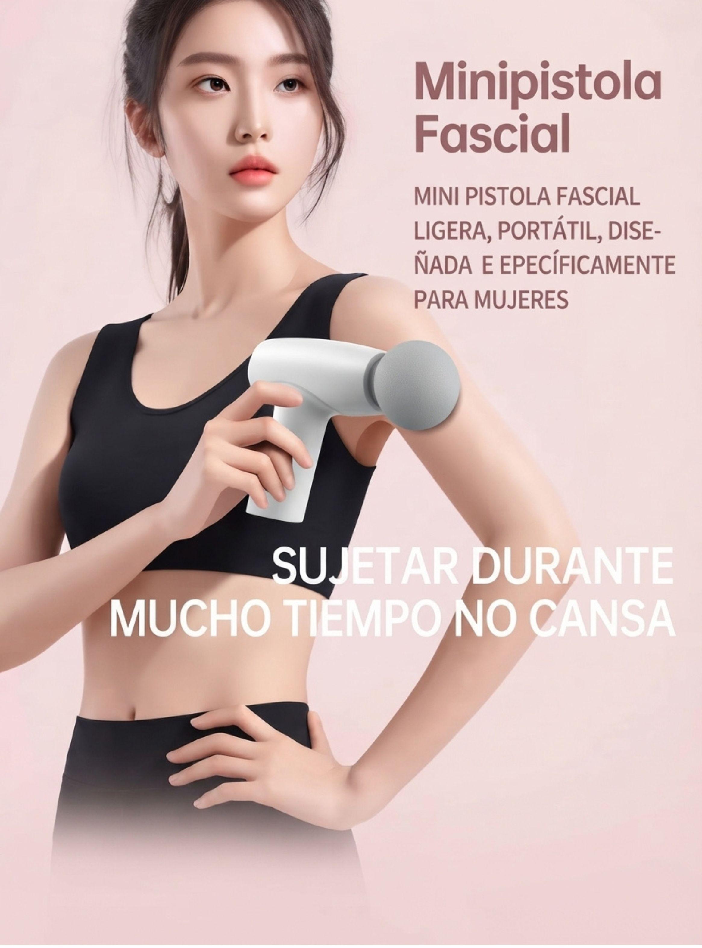  Pistola Masajeadora Muscular Mini Recargable Portatil 3 Velocidades Cuerpo-3