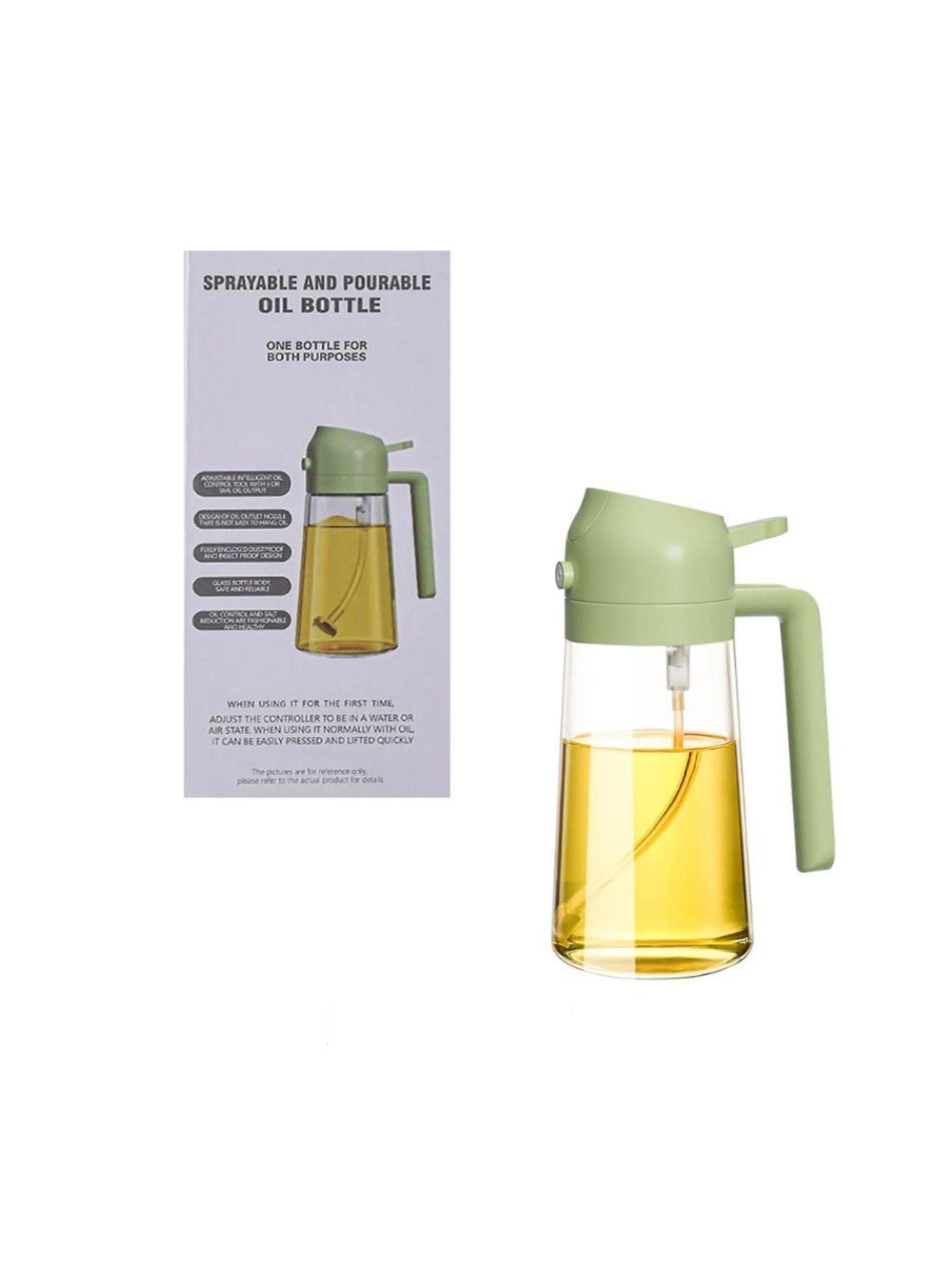 Dispensador Y Pulverizador De Aceite 2 En 1 Verde 470 ml-2