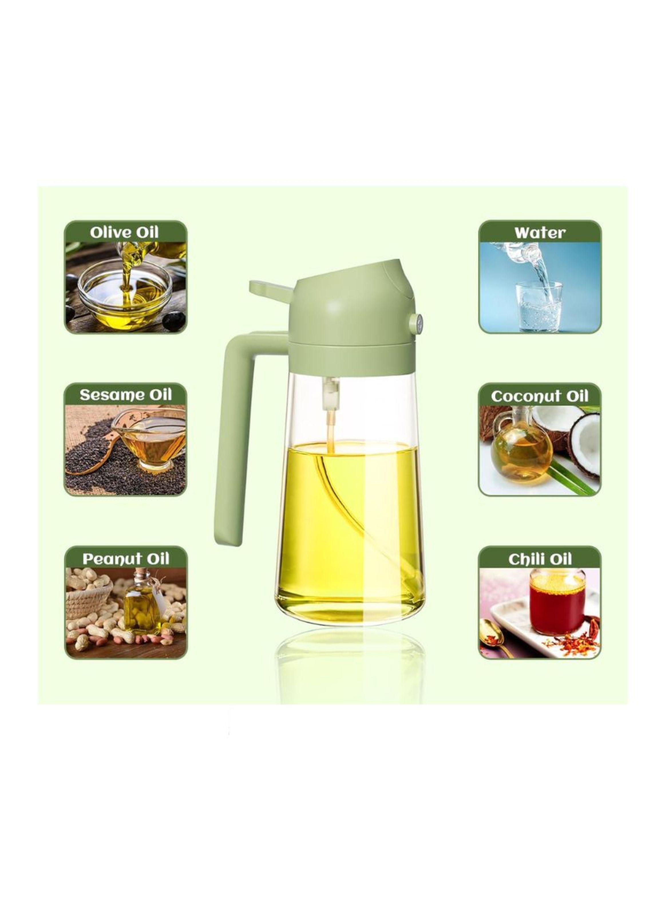 Dispensador Y Pulverizador De Aceite 2 En 1 Verde 470 ml-3