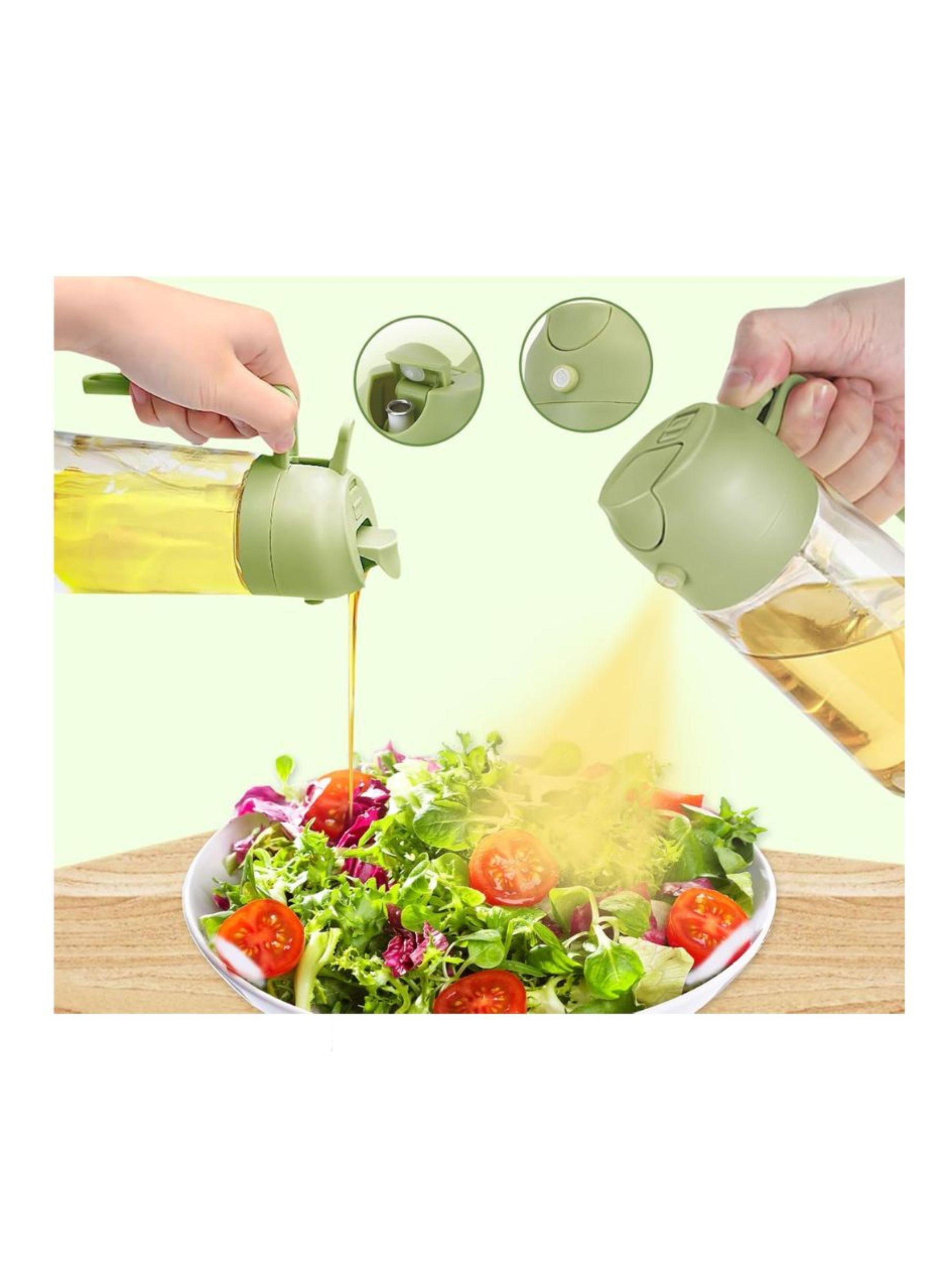 Dispensador Y Pulverizador De Aceite 2 En 1 Verde 470 ml-4