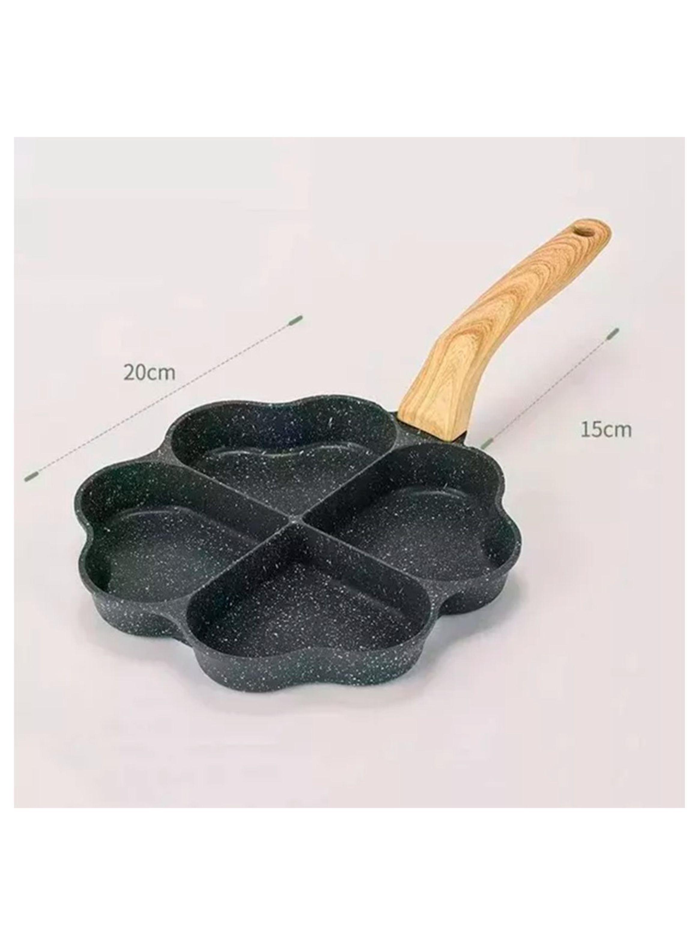 Sartén de aluminio antiadherente en forma de trébol con 4 espacios-2