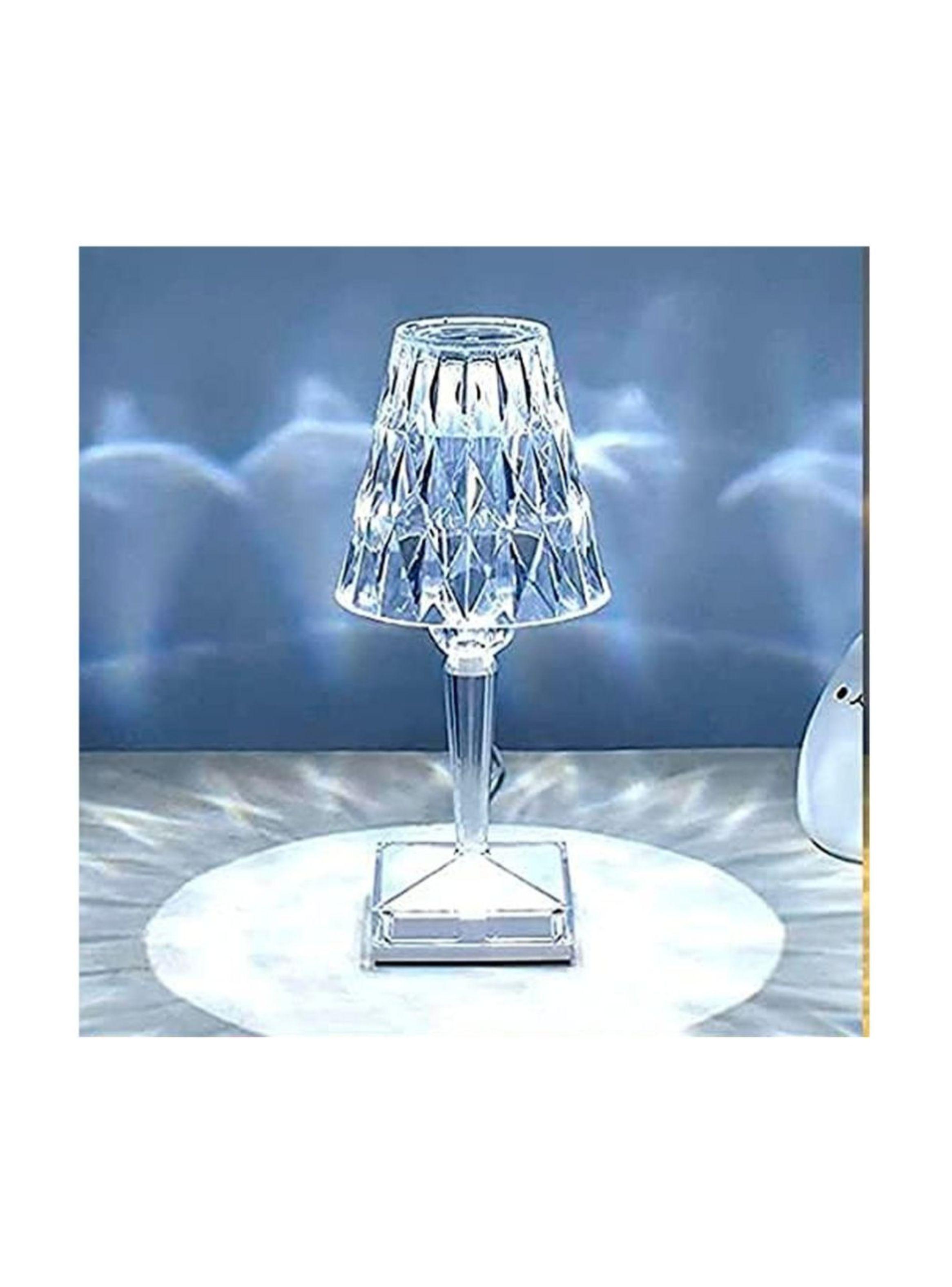 Lámpara De Mesa Diseño De Diamante Con Modos De Luz Y Control Táctil-3
