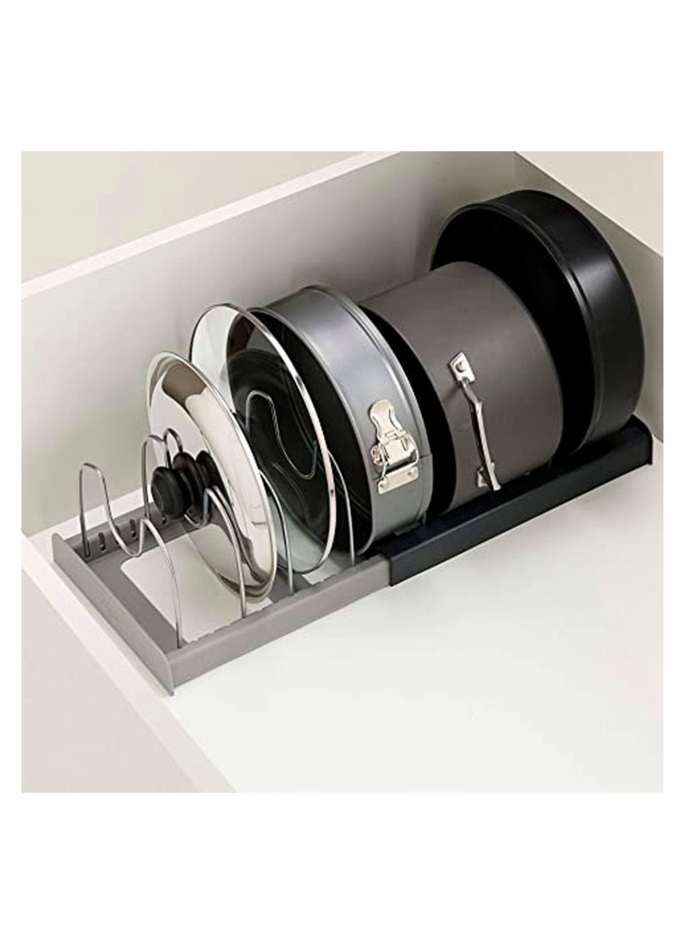 Organizador Para Platos Tapas Ollas Acero Inoxidable Ajustable-3