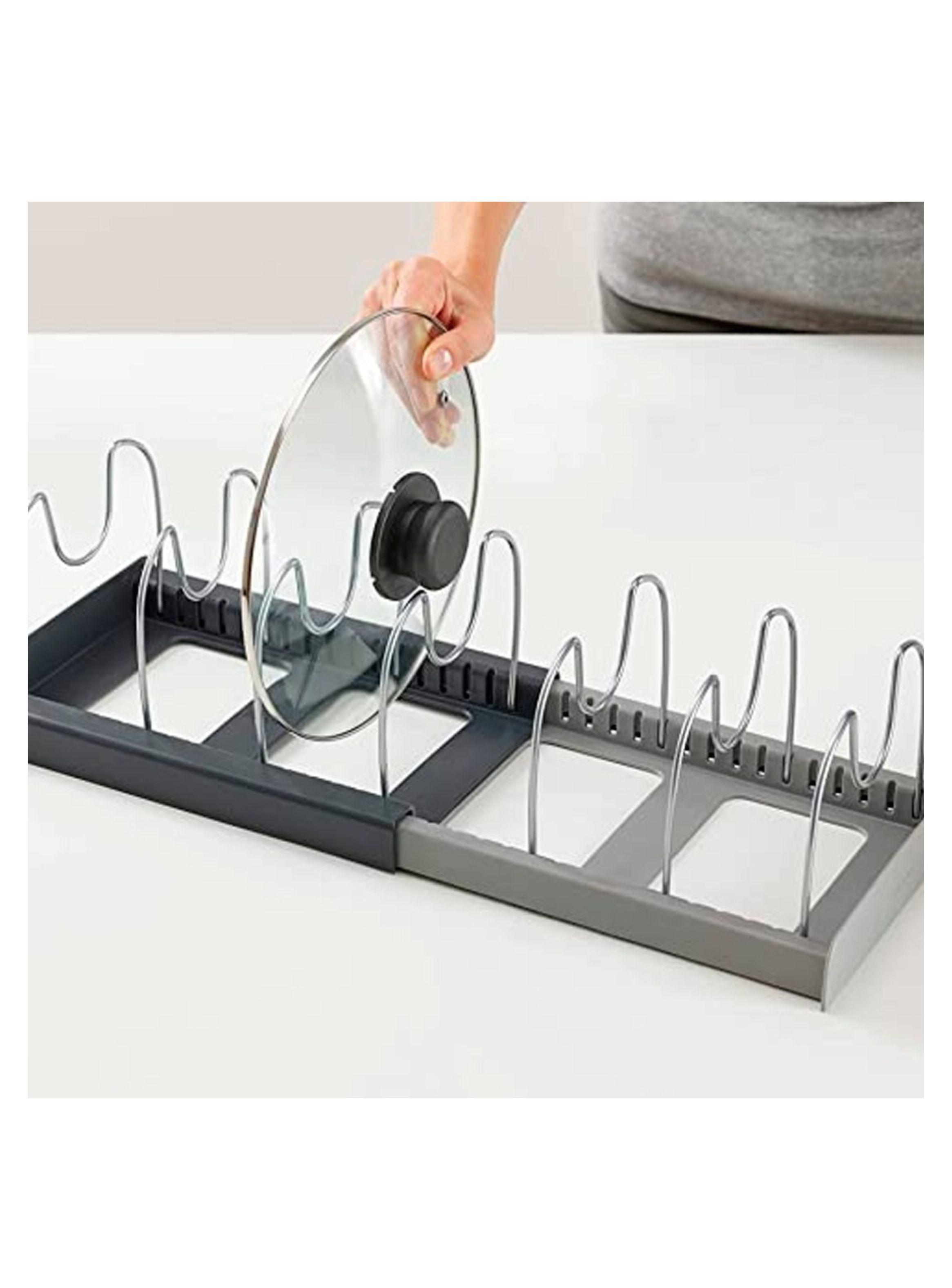 Organizador Para Platos Tapas Ollas Acero Inoxidable Ajustable-4