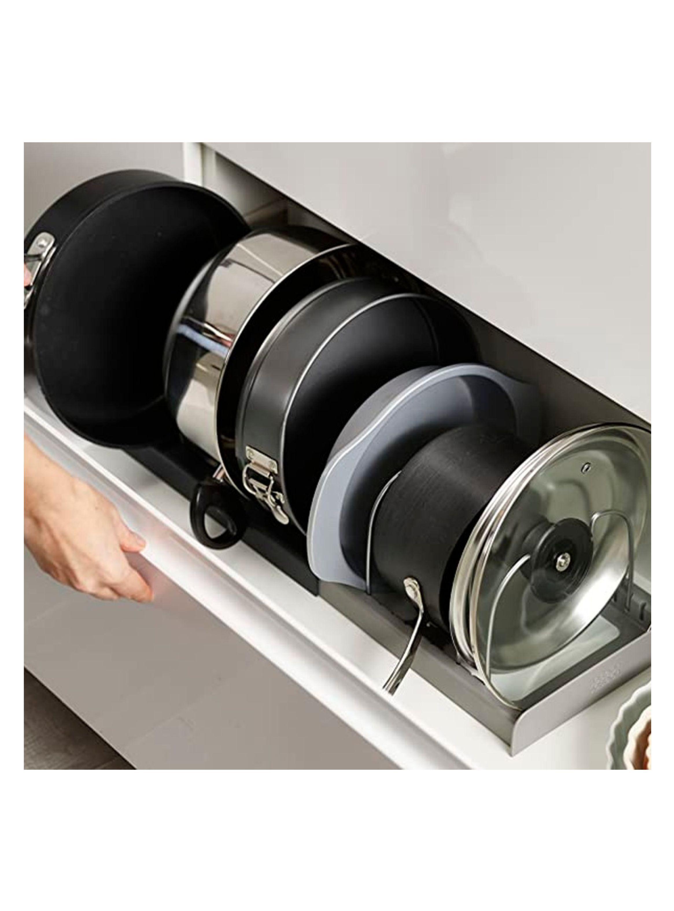 Organizador Para Platos Tapas Ollas Acero Inoxidable Ajustable-5