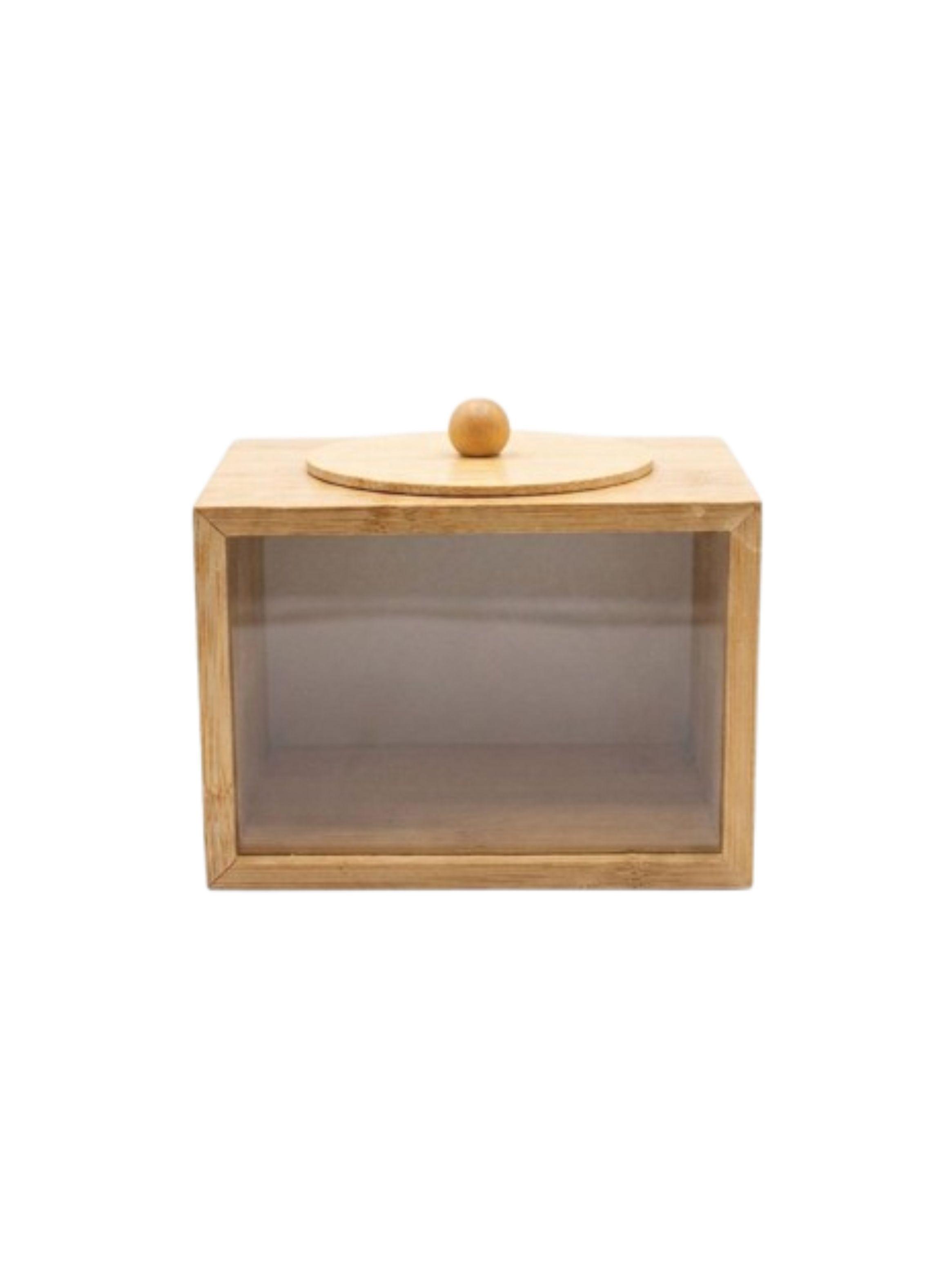 Contenedor Organizador De Cocina Acrílico Y Bambú 850ml-0