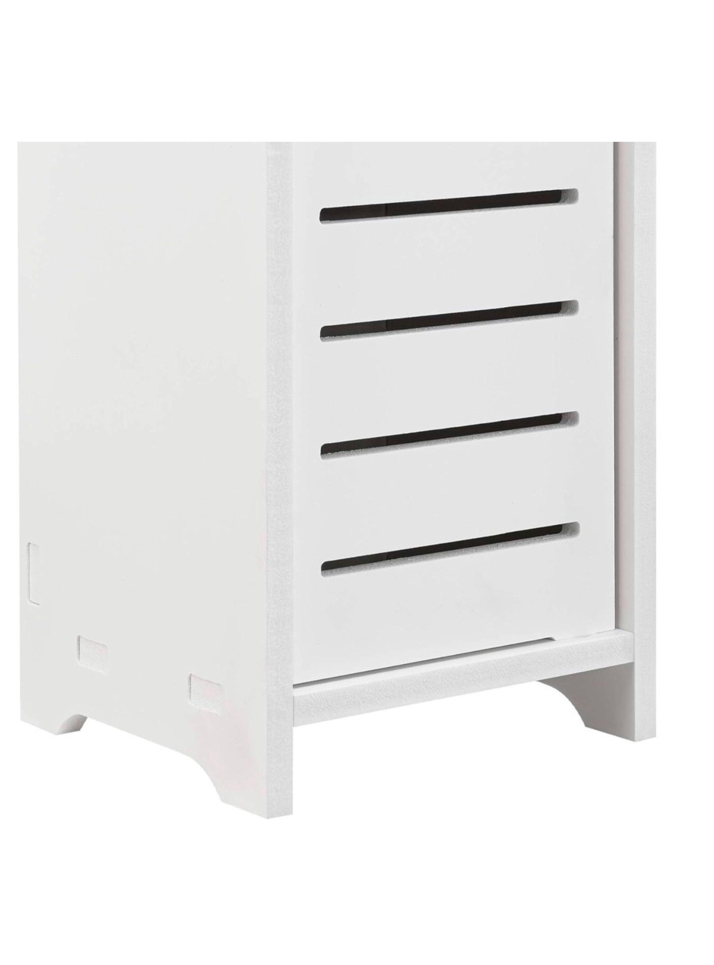 Estante Organizador De Baño Color Blanco 80X15X15cm-3