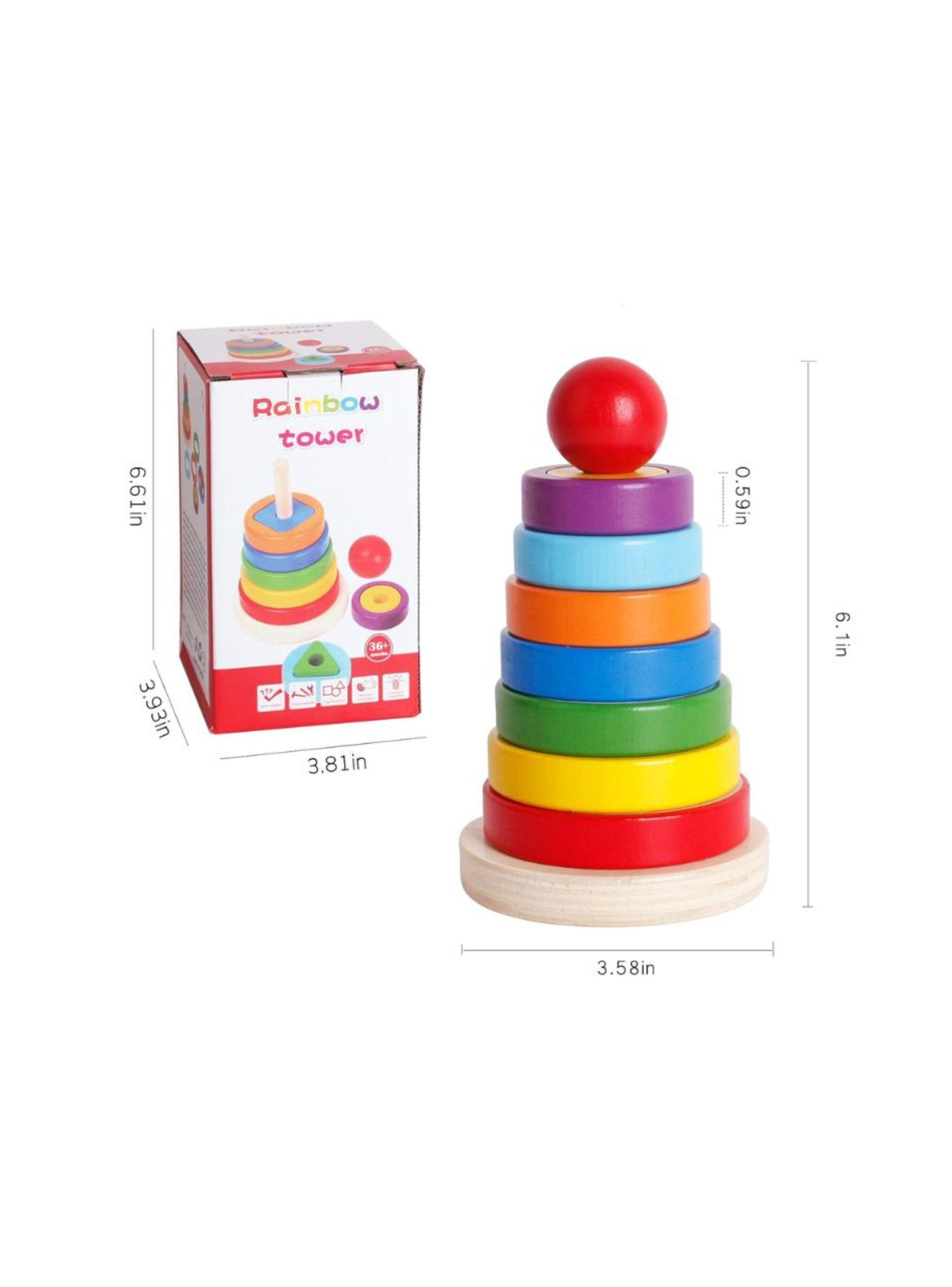 Torre De Arcoíris De Figuras Geométricas Para Niños-1