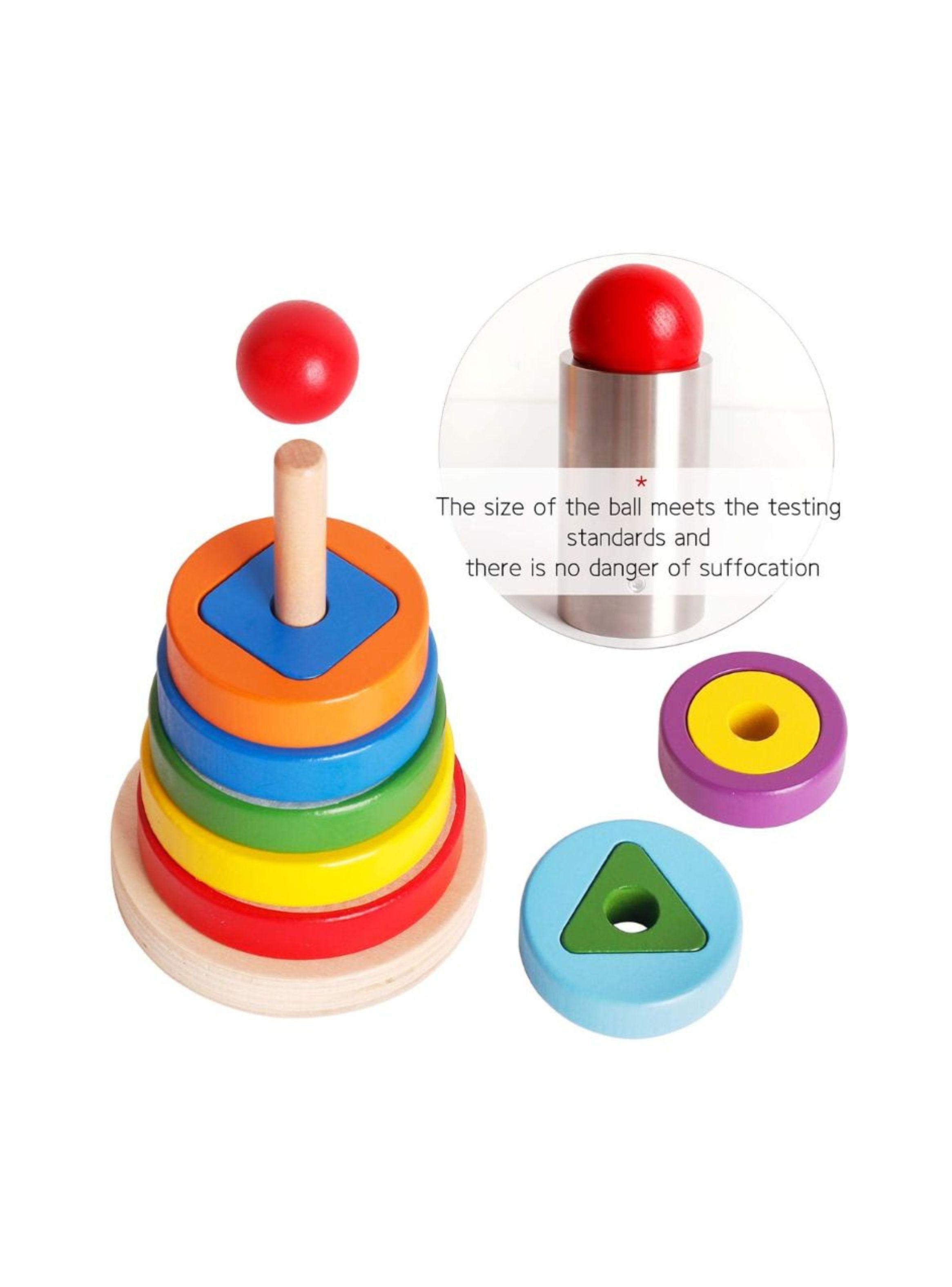 Torre De Arcoíris De Figuras Geométricas Para Niños-2